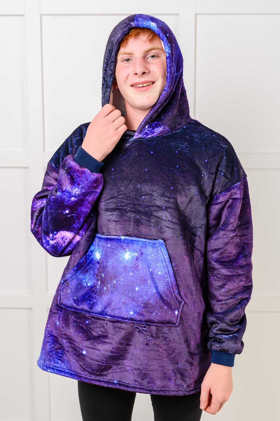 Layers Kids Oversized Hoodie Blanket in Starry Sky