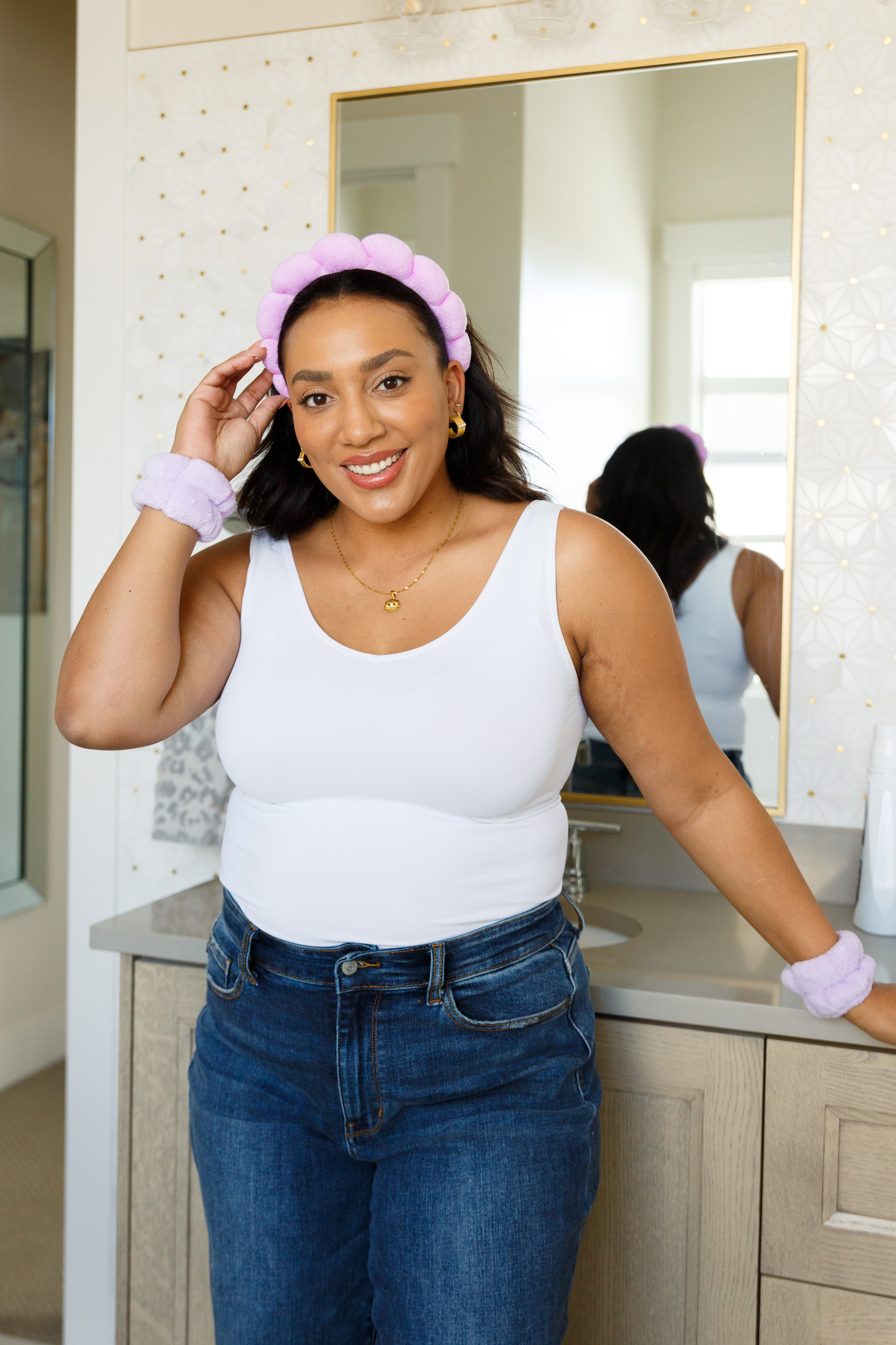 Health & Beauty Lost in the Moment Headband and Wristband Set in Purple