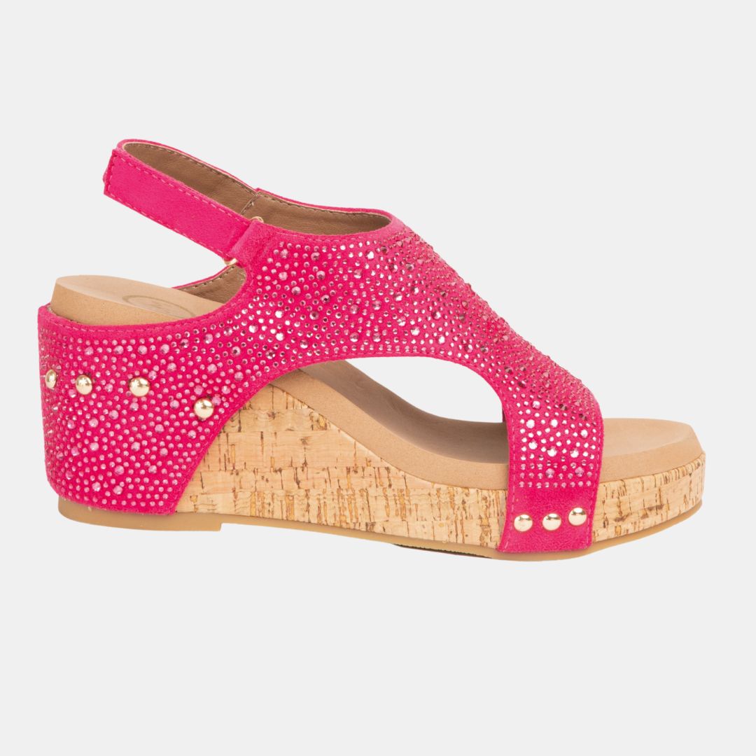 WEDGES Barbara Rhinestone Covered Wedges