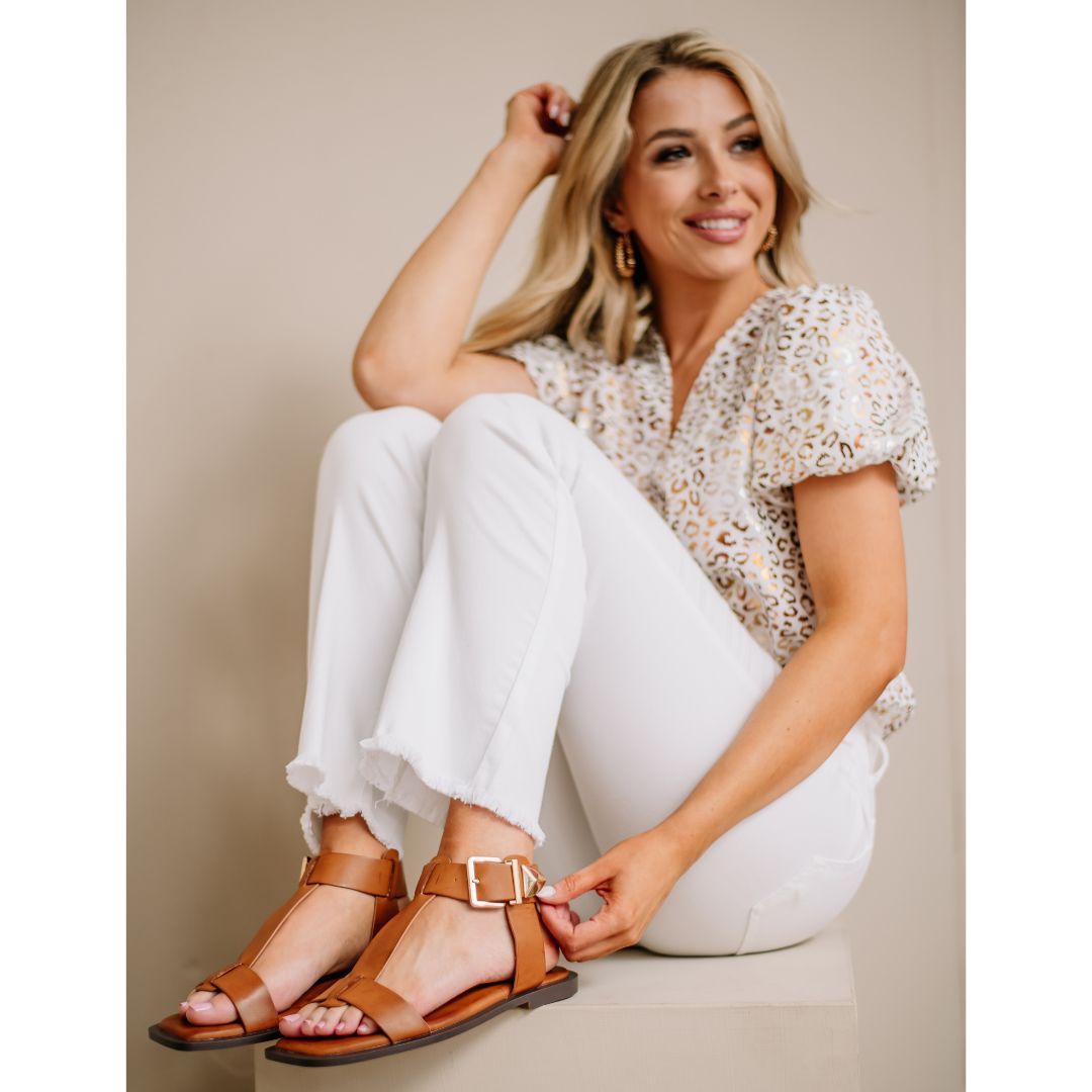 FLATS Ava Ankle Buckle Sandal