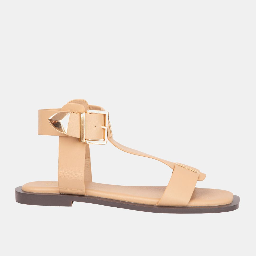FLATS Ava Ankle Buckle Sandal