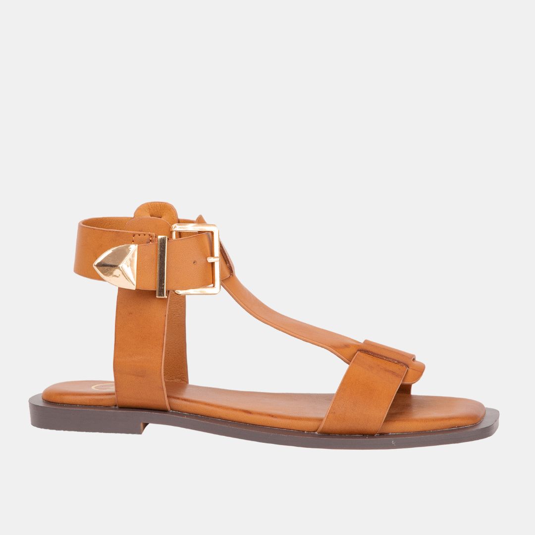 FLATS Ava Ankle Buckle Sandal