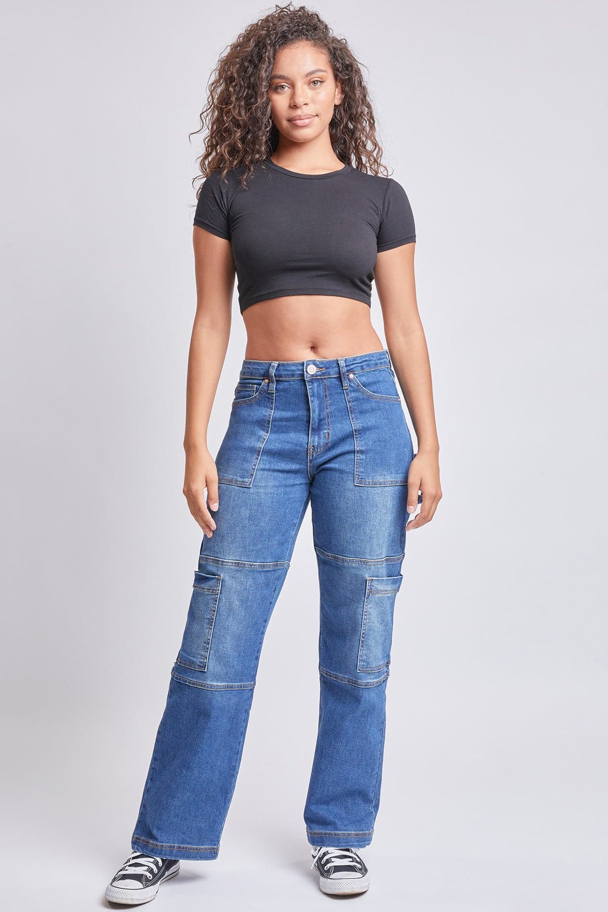 Women’s High Rise Straight Cargo Jeans