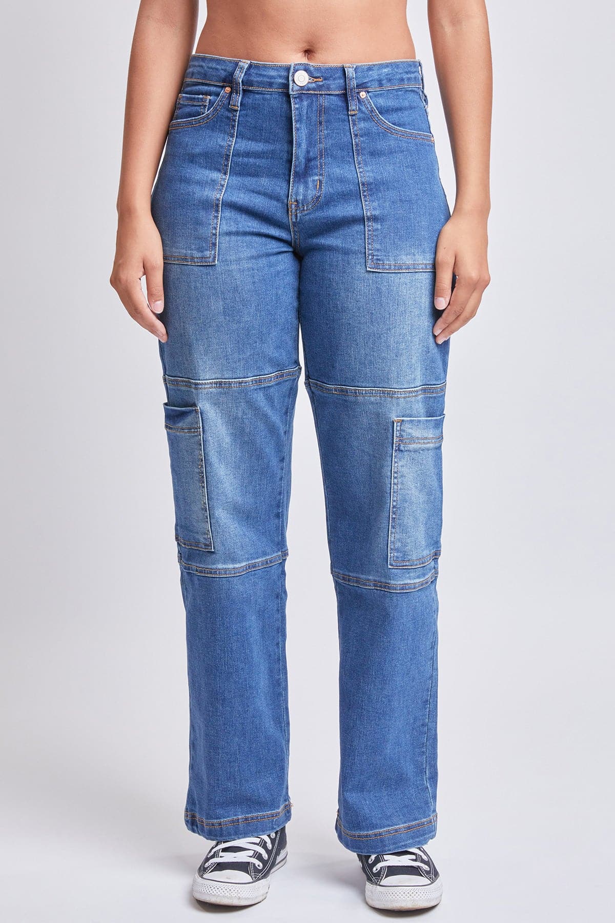 Women’s High Rise Straight Cargo Jeans