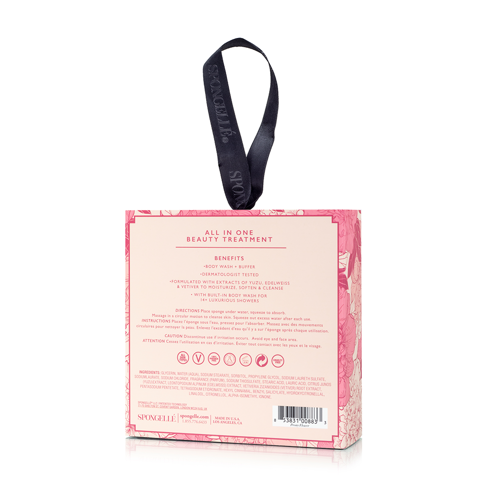 Body Wash Infused Buffer Peony Flower | Boxed Flower