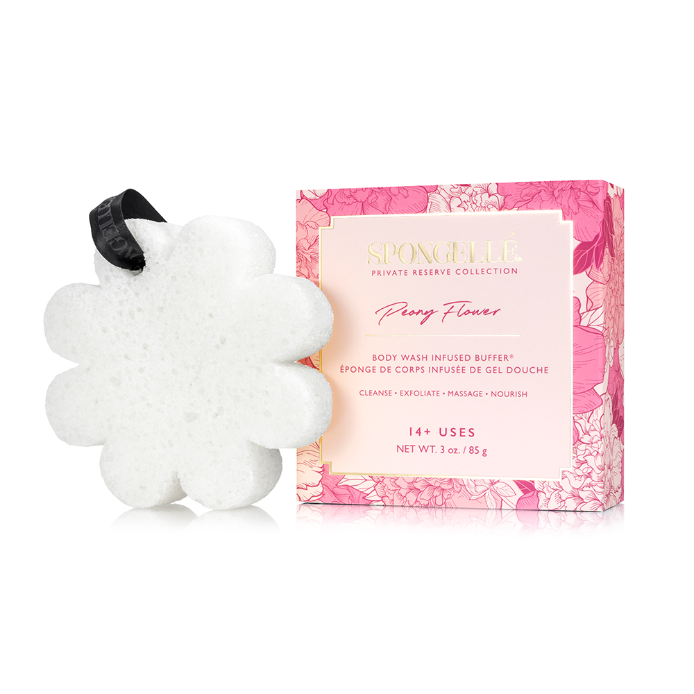 Body Wash Infused Buffer Peony Flower | Boxed Flower