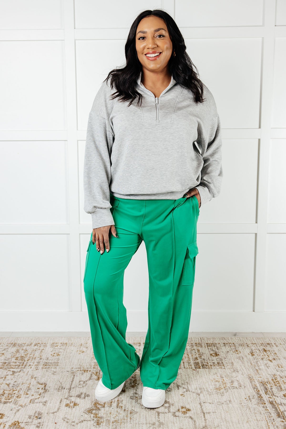 Bottoms Race to Relax Cargo Pants in Emerald Green