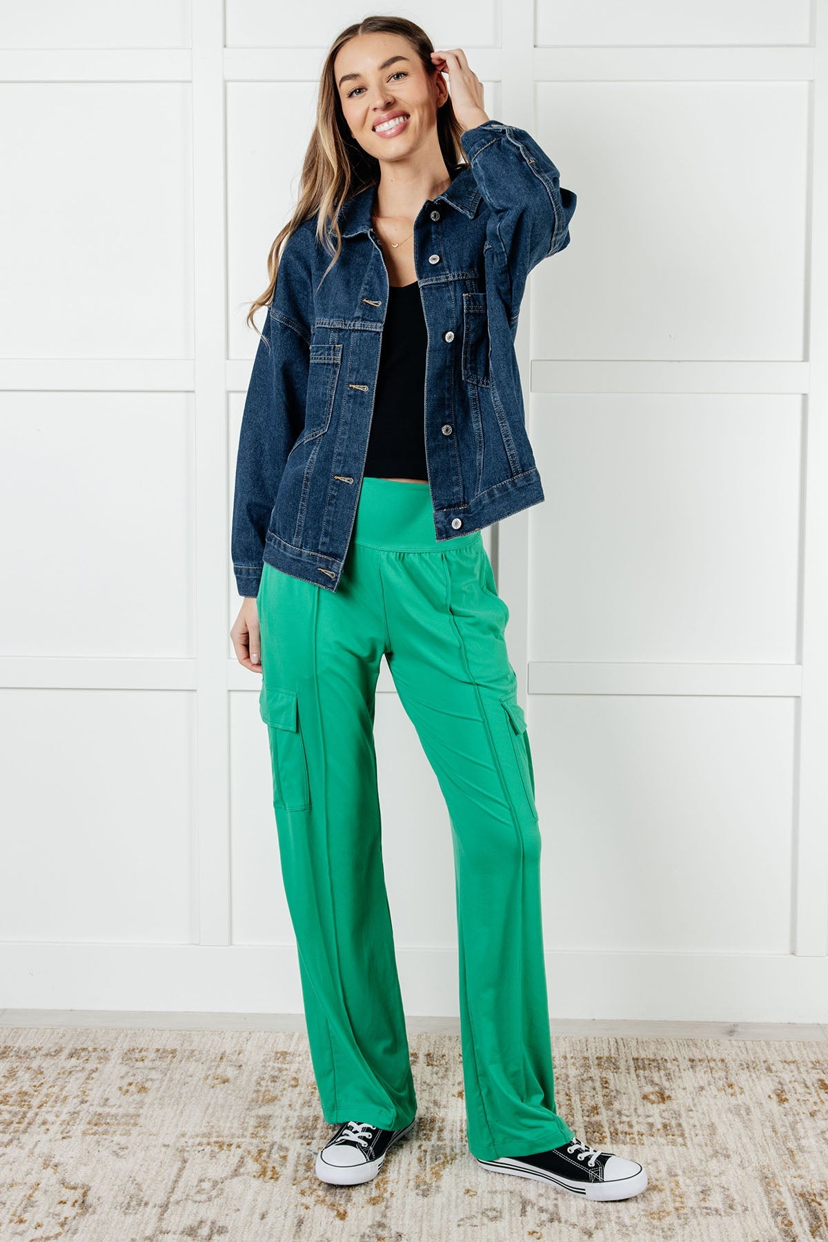 Bottoms Race to Relax Cargo Pants in Emerald Green