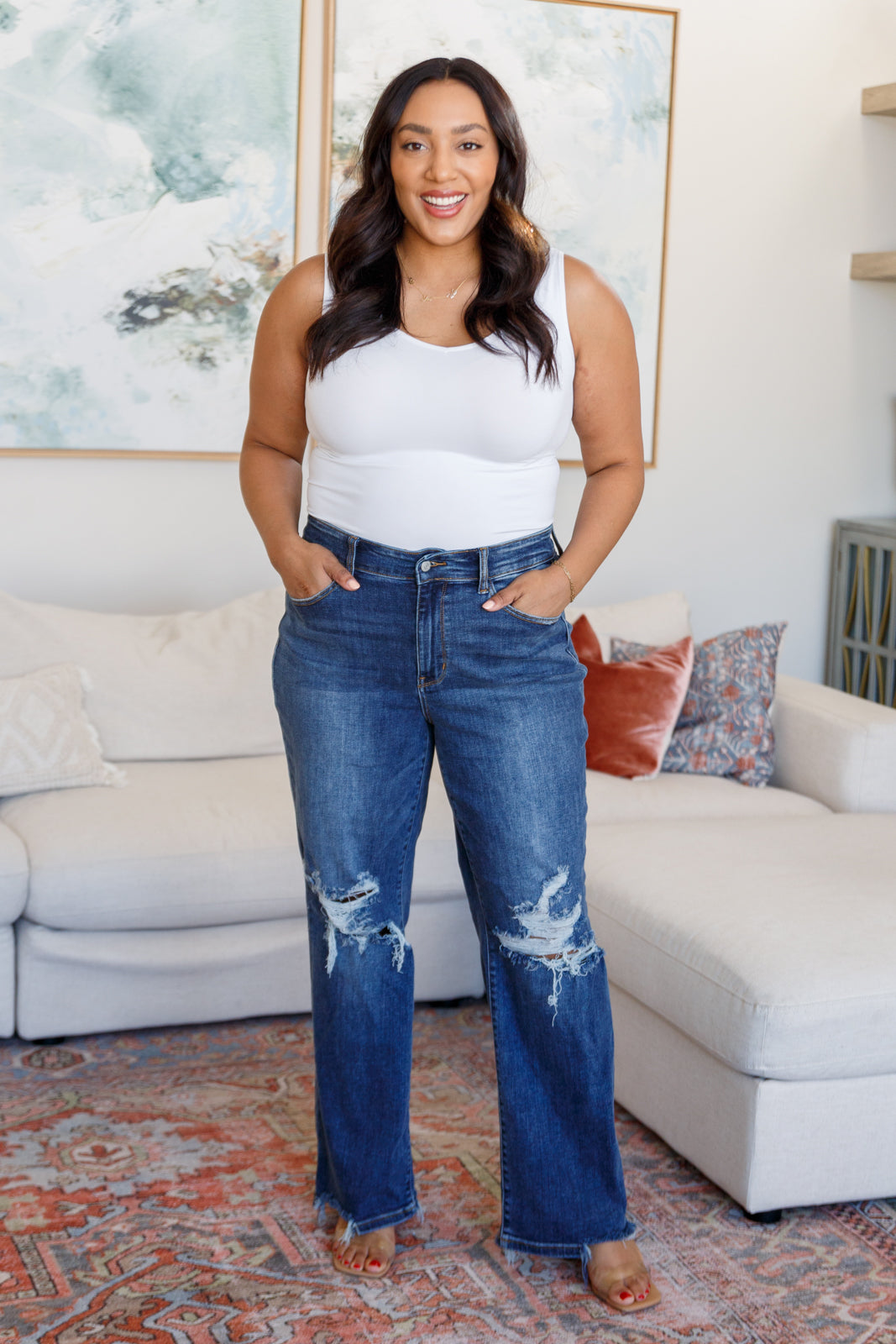 Denim Rose High Rise 90&