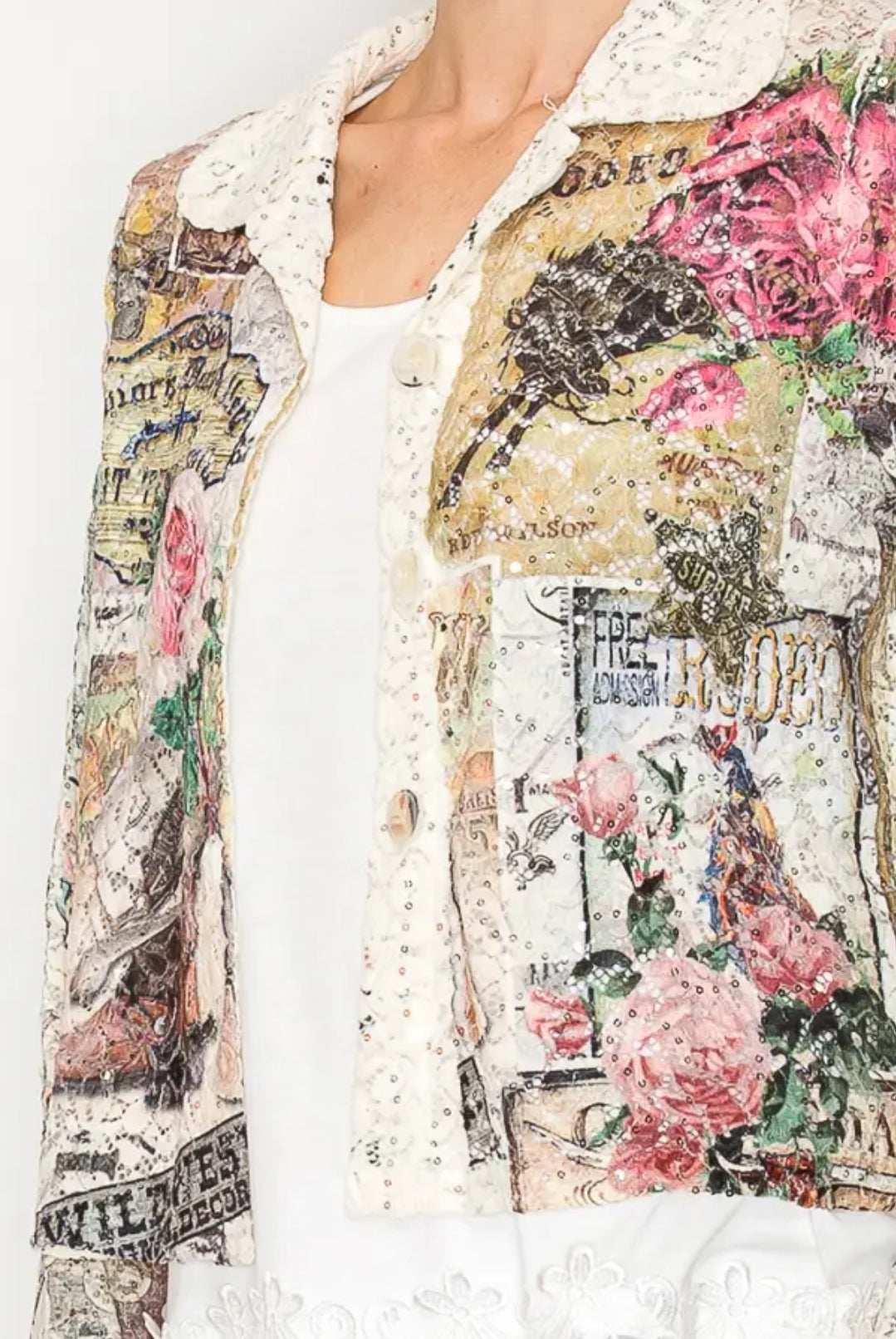 Lace Rodeo Jacket with Bling