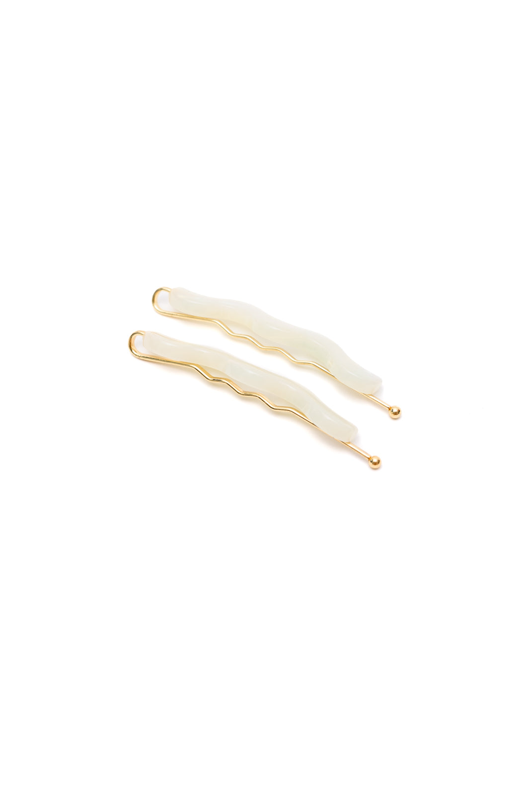 Accessories Sleek Waves Hair Clip in White Tortoise