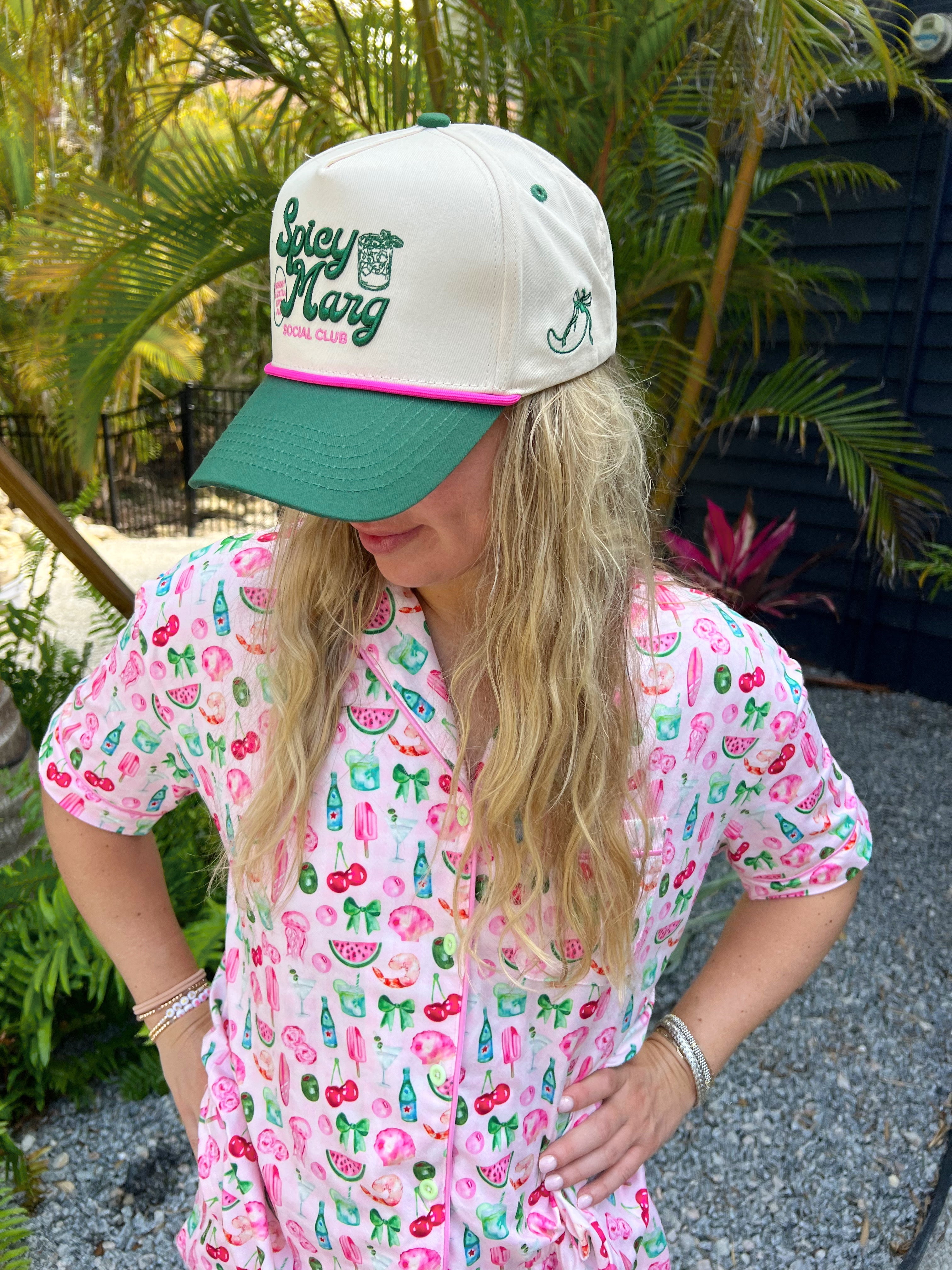 Hat Spicy Marg Social Club - Green Vintage Trucker Hat