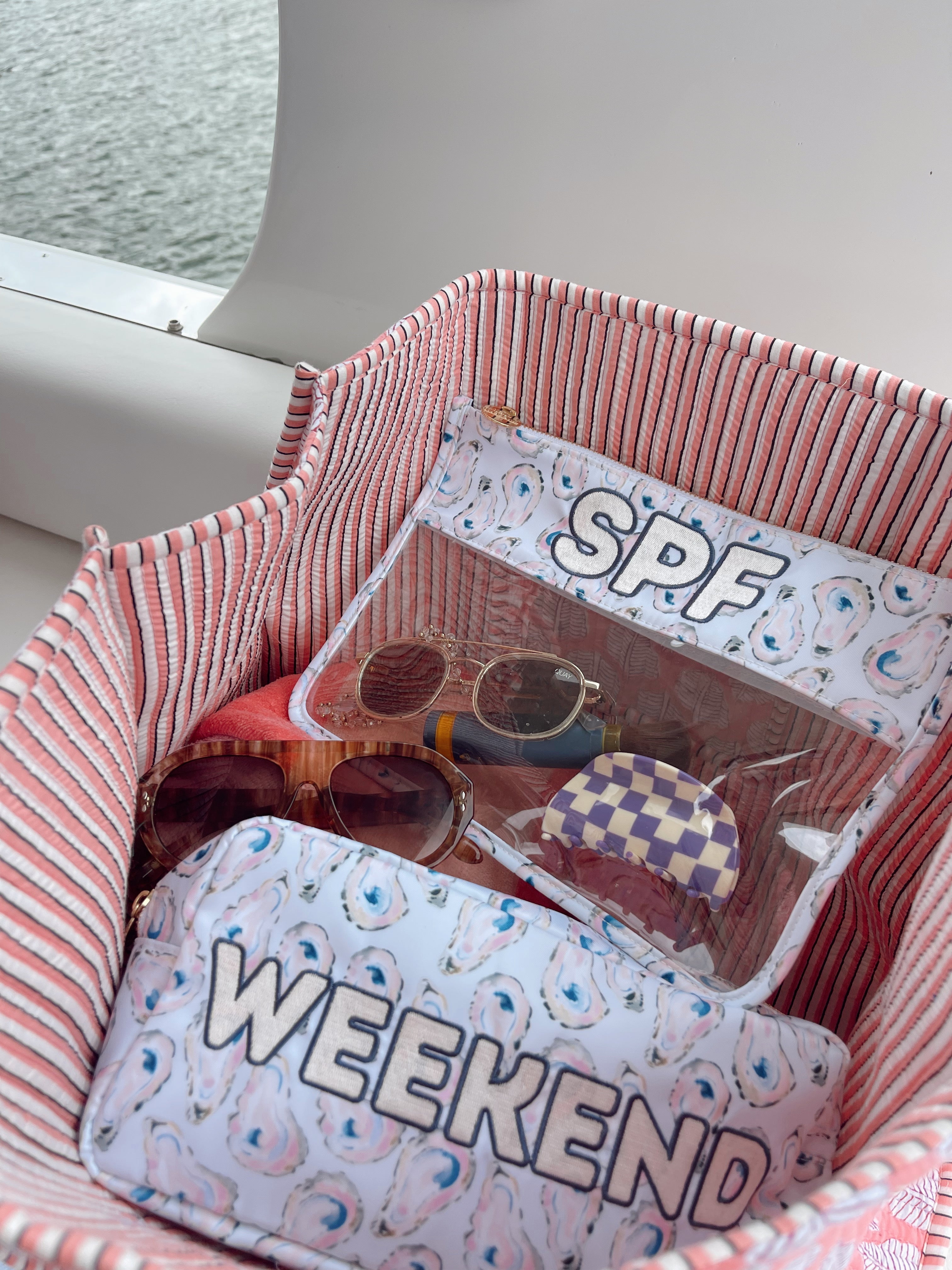 Travel Bag Quilted Block-Print - Aubrey Collection