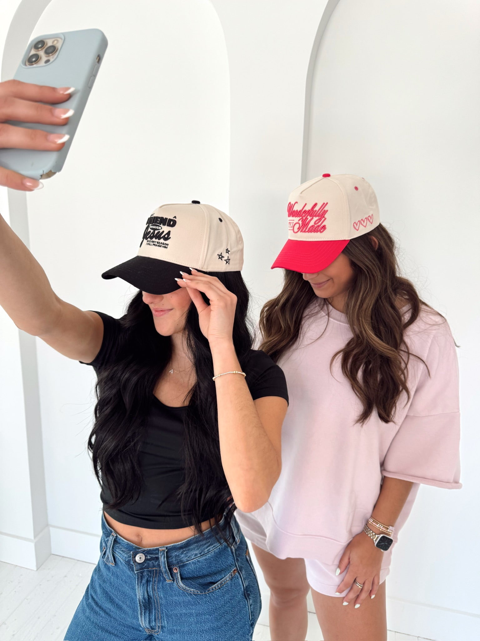 Hat Friend in Jesus - Black Vintage Trucker Hat