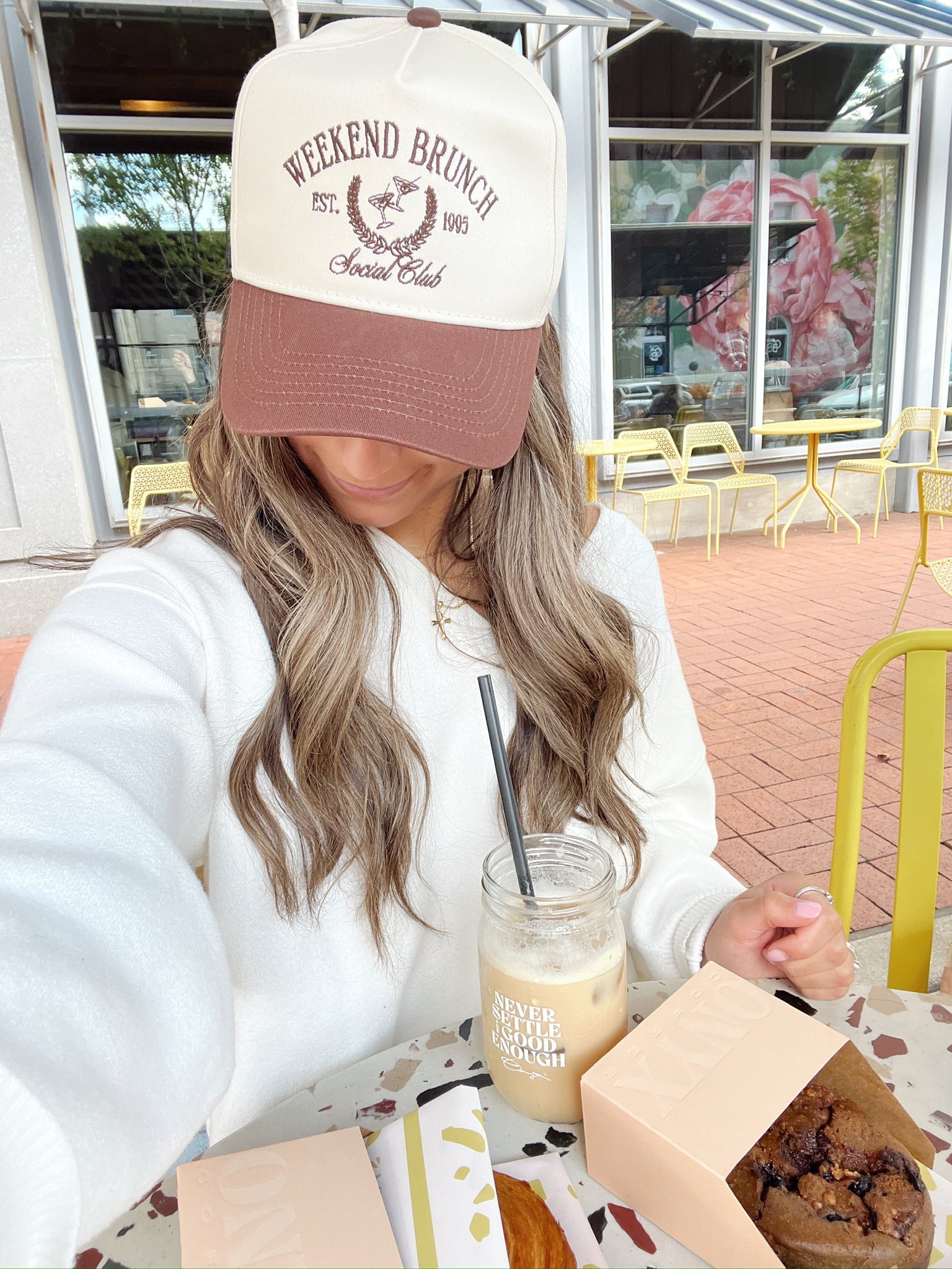 Hat Weekend Brunch Club - Brown Vintage Trucker Hat