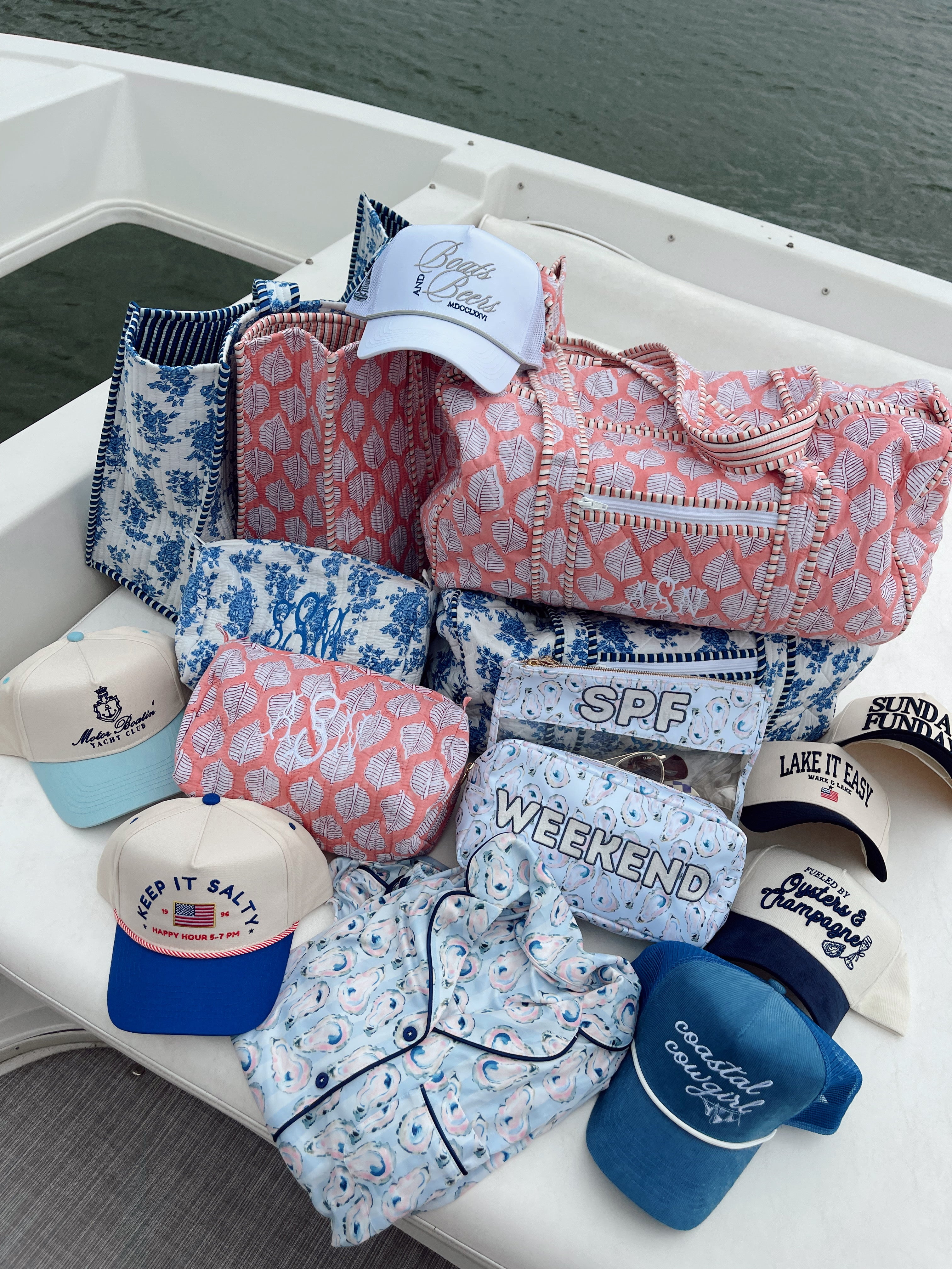 Boats & Beers - White Vintage Trucker Hat
