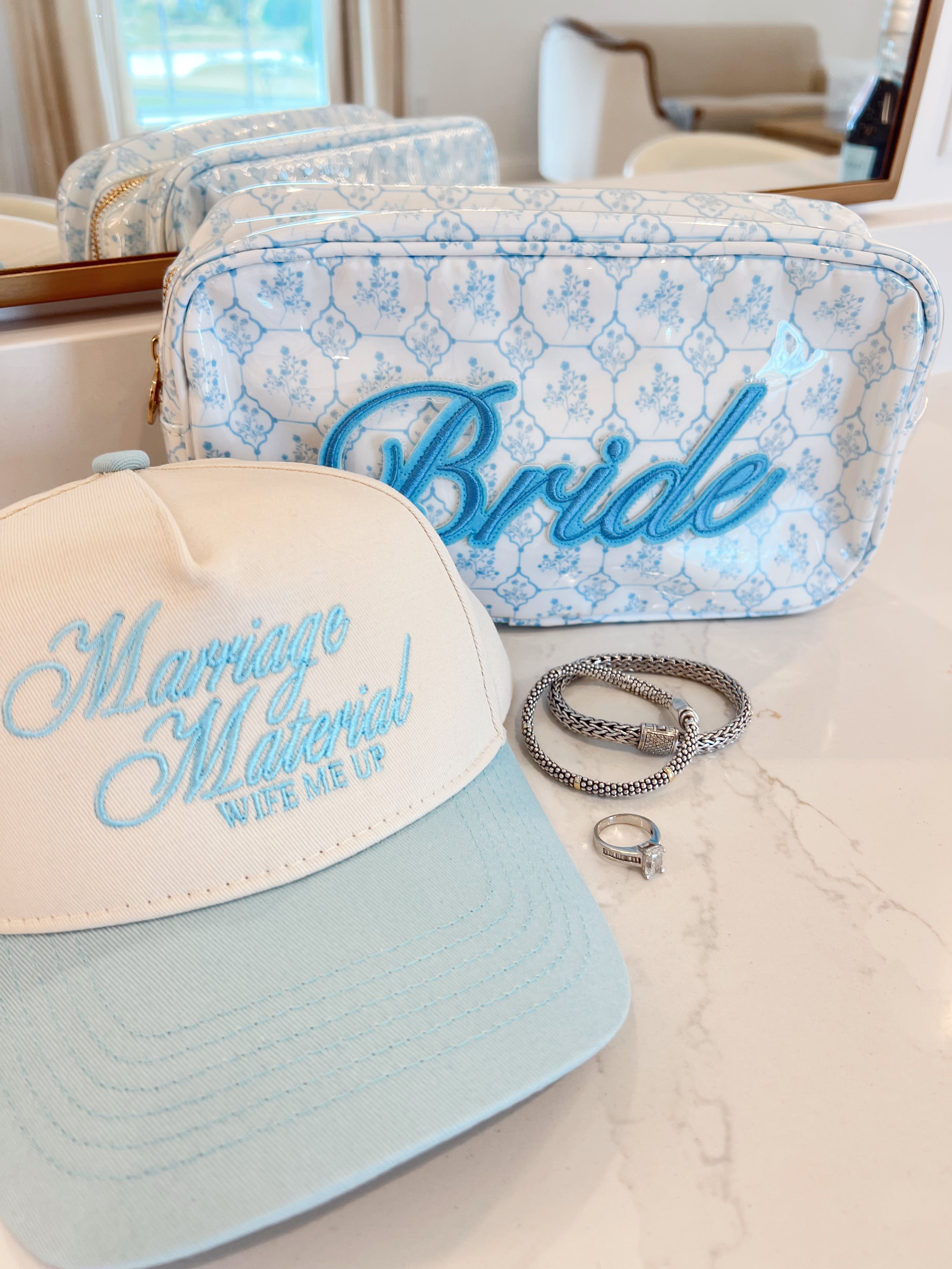 Hat Marriage Material - Blue Vintage Trucker Hat