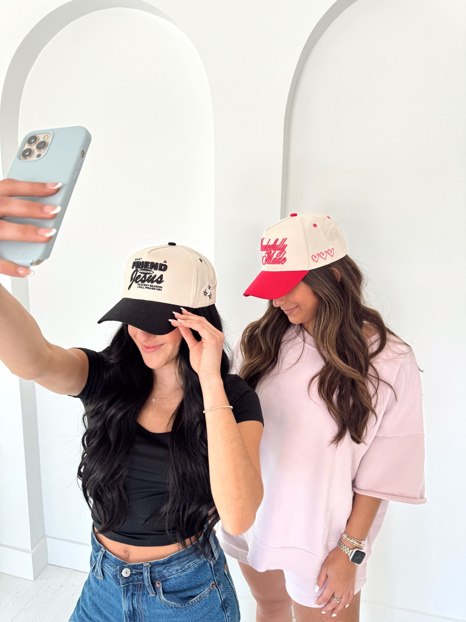 Hat Friend in Jesus - Black Vintage Trucker Hat