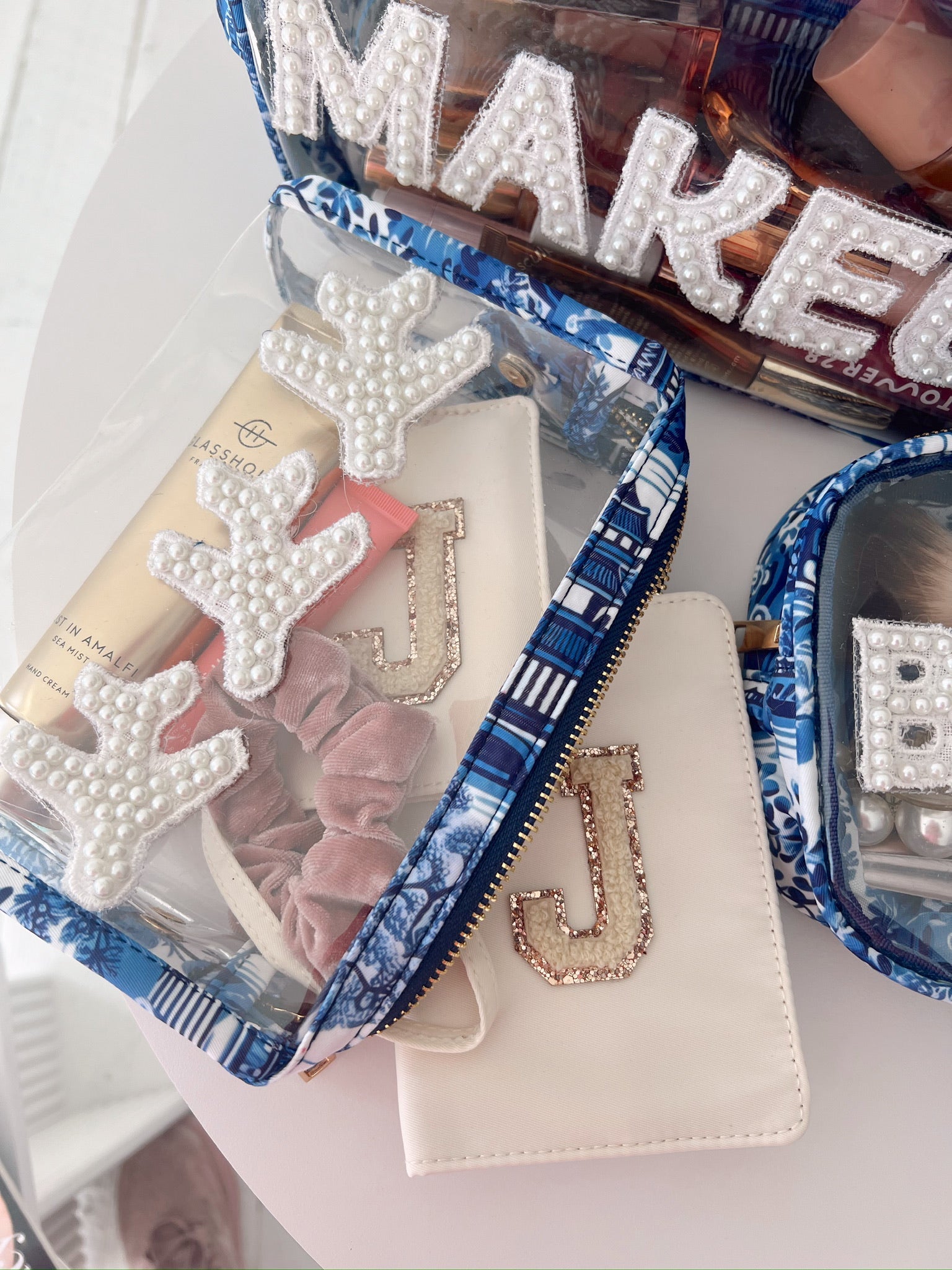 Makeup Bag Airplanes Clear Snap Pouch