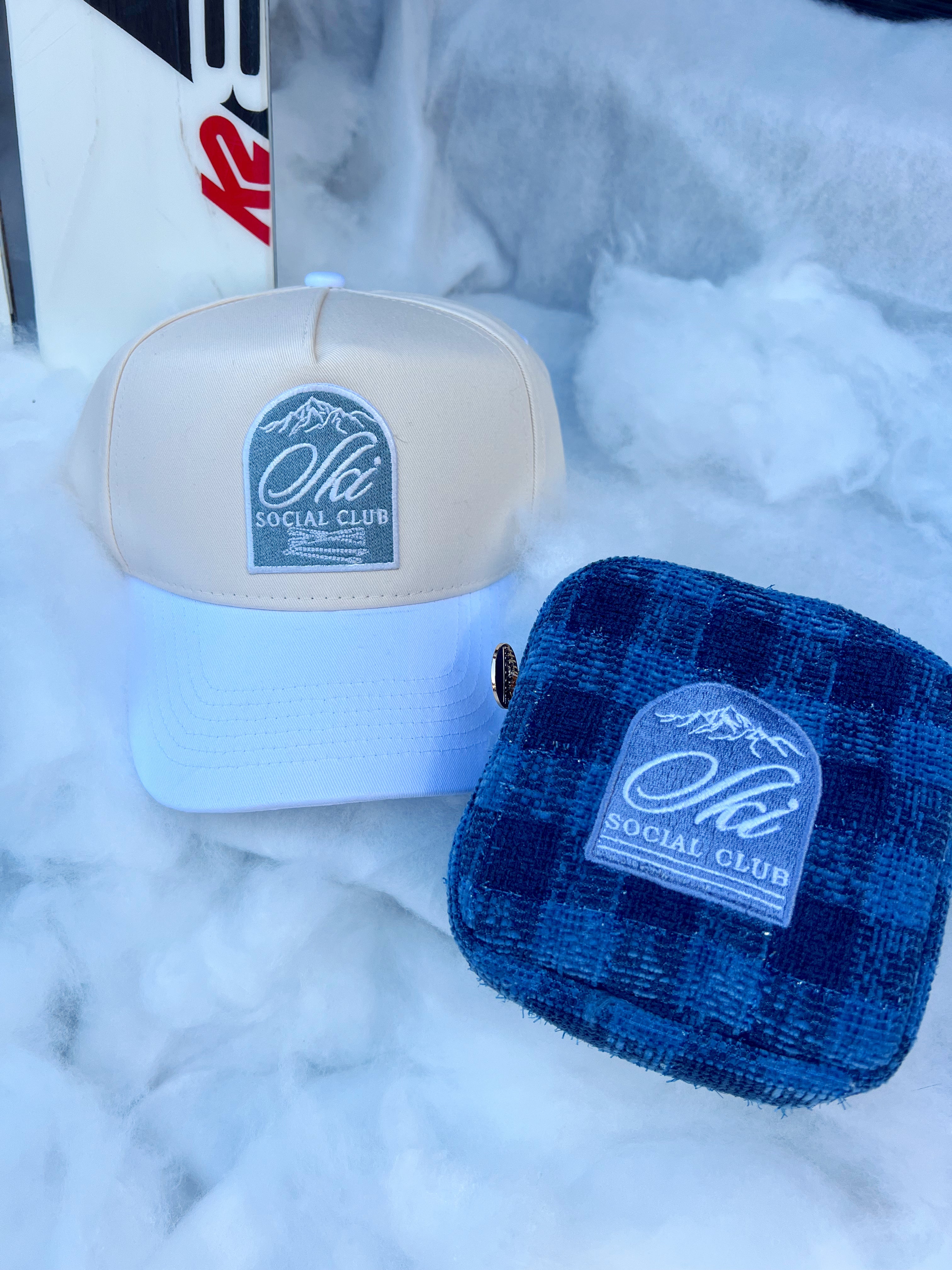 Hat Ski Club - White Vintage Trucker Hat