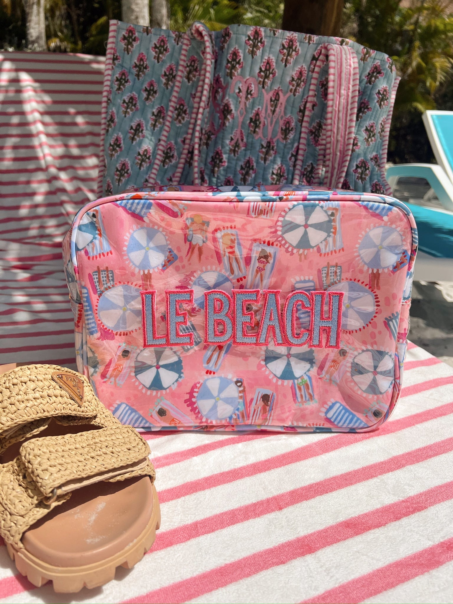 Makeup Bag Le Beach - Pink Beach Clear Coat XL Bag