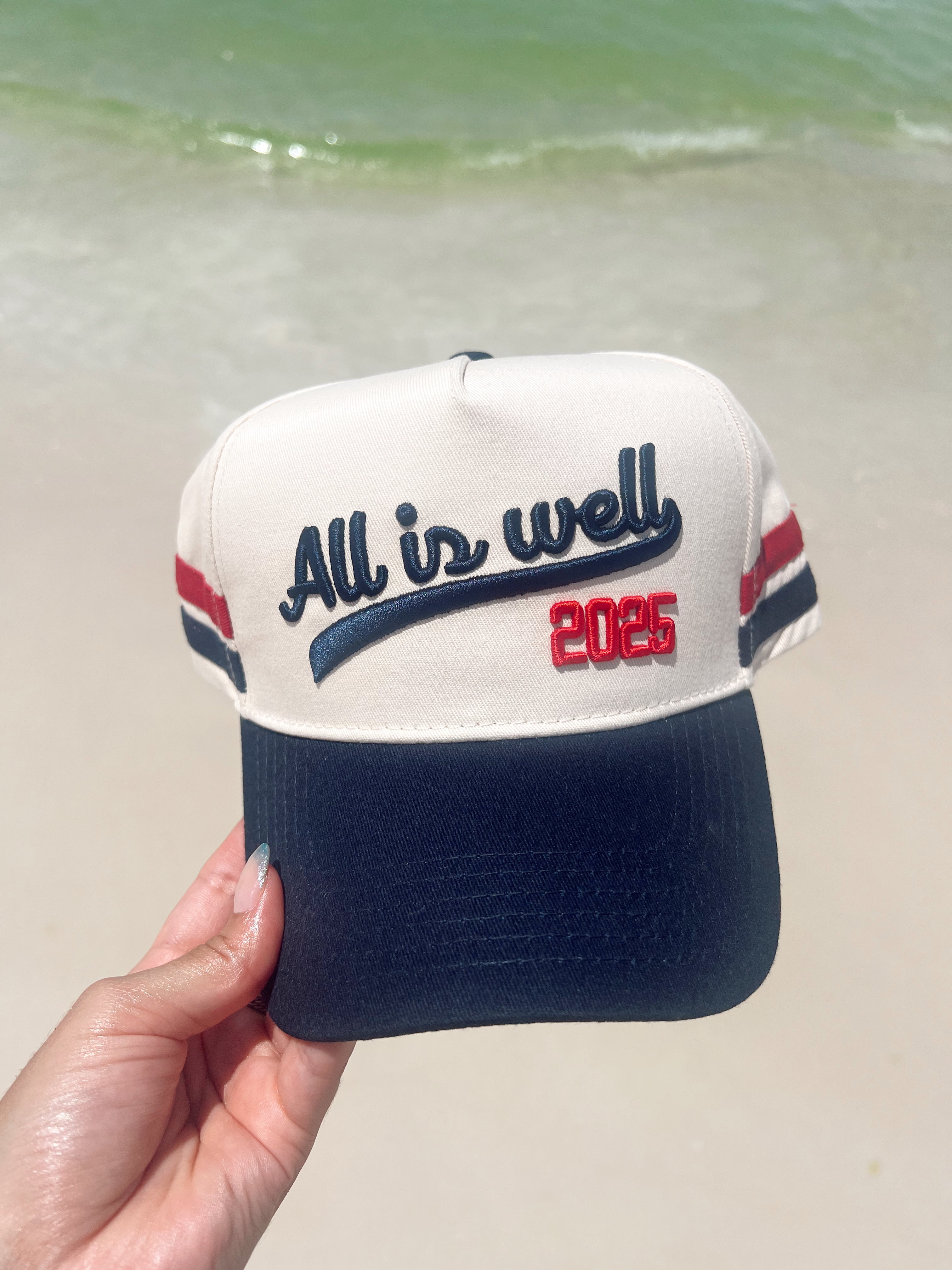 All is Well - Navy Vintage Trucker Hat