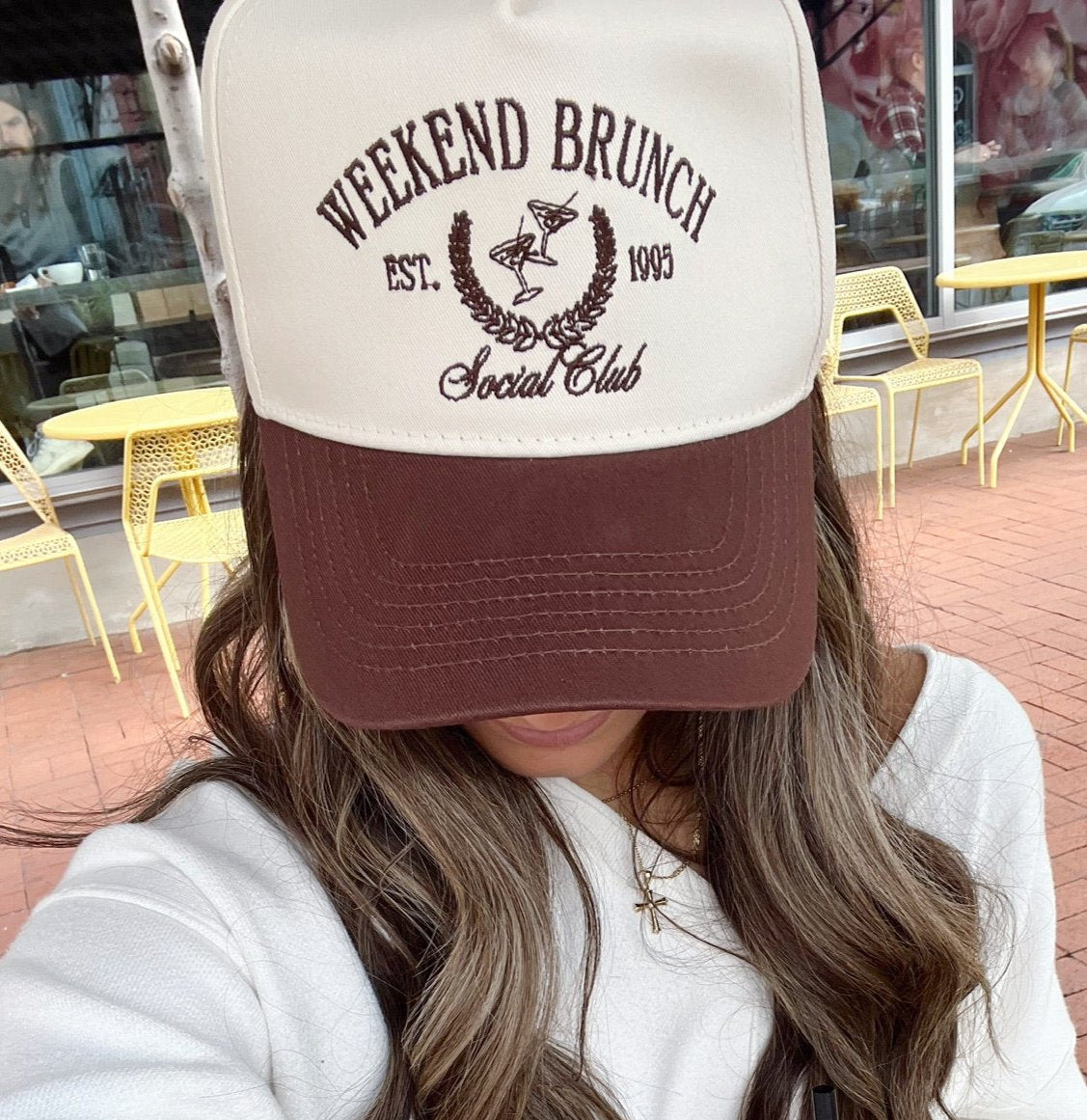 Hat Weekend Brunch Club - Brown Vintage Trucker Hat