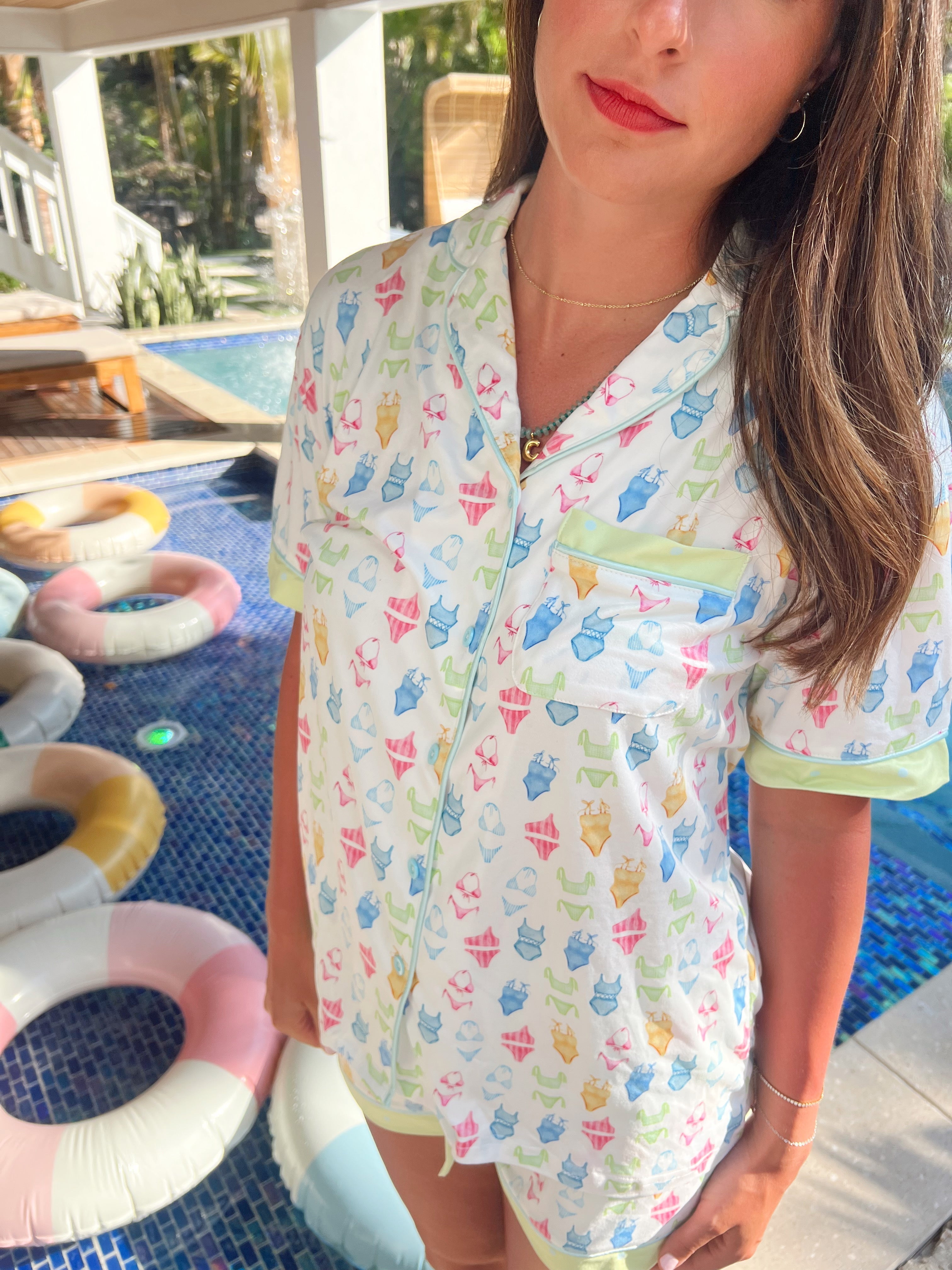 Pajamas Bikinis - Short Sleeve Pajama Set