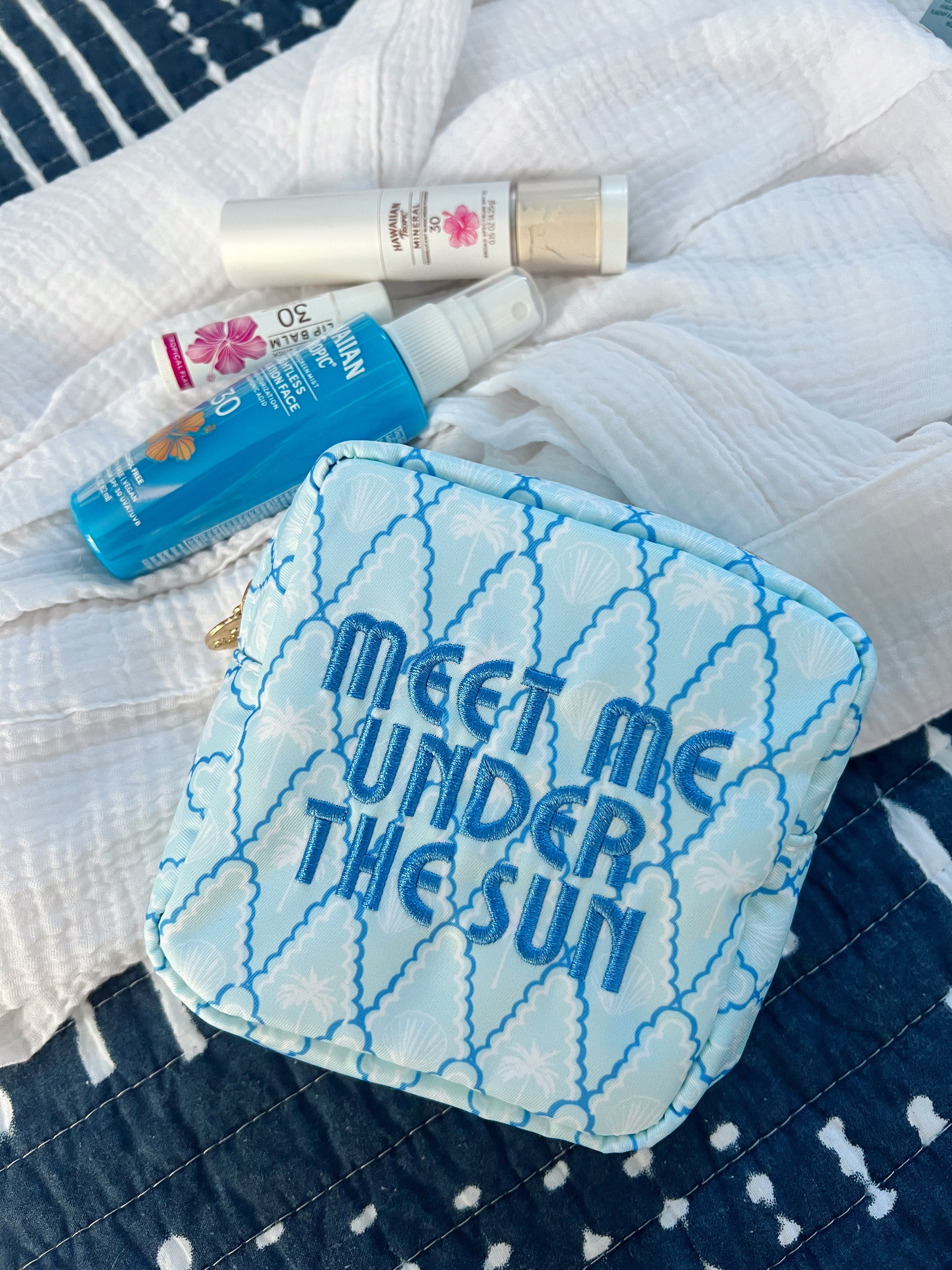 Travel Bag Meet me under the Sun - Blue Palms Mini