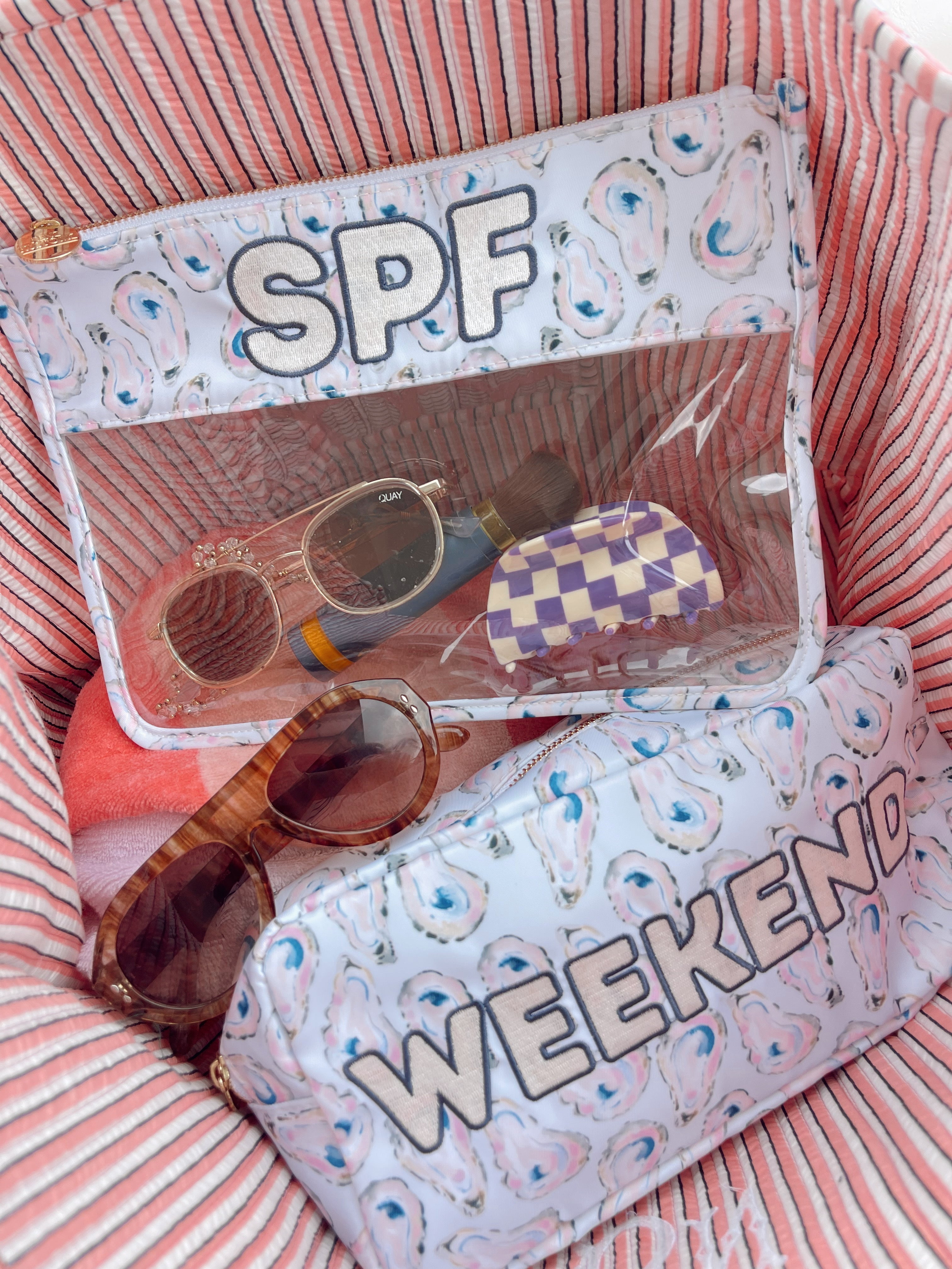 Travel Bag Quilted Block-Print - Aubrey Collection