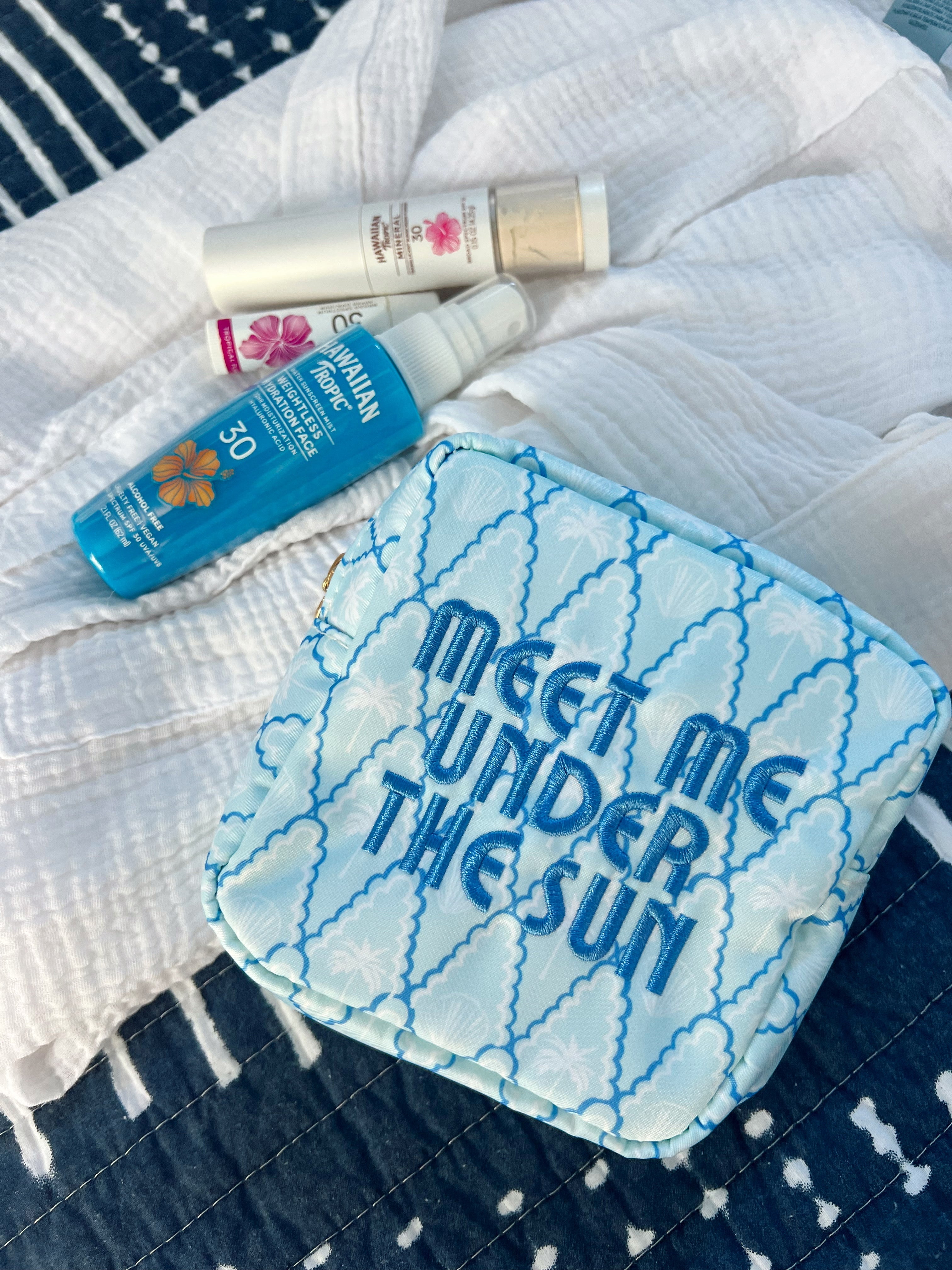 Travel Bag Meet me under the Sun - Blue Palms Mini