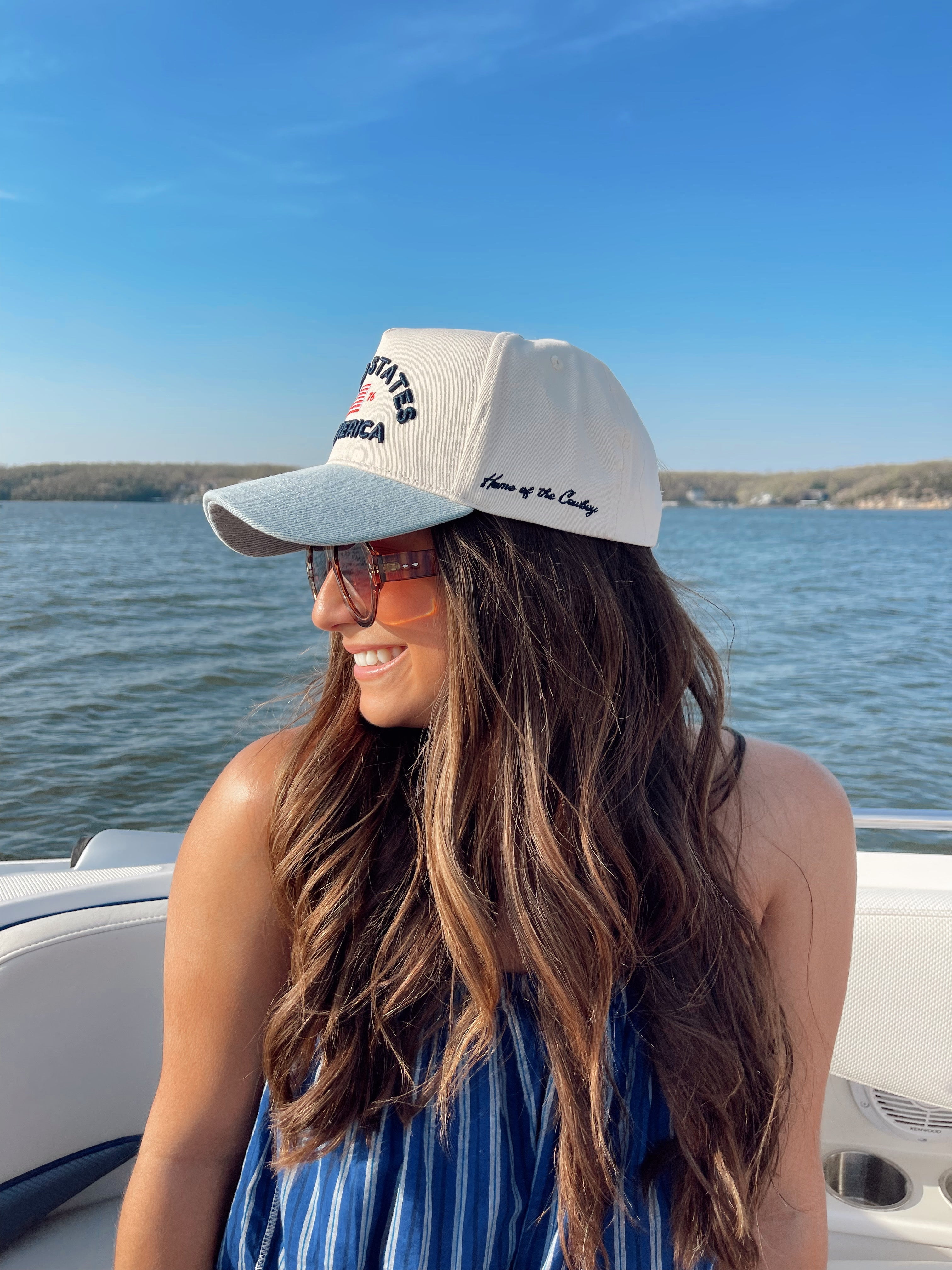 Hat United States of America - Denim Blue Vintage Trucker Hat