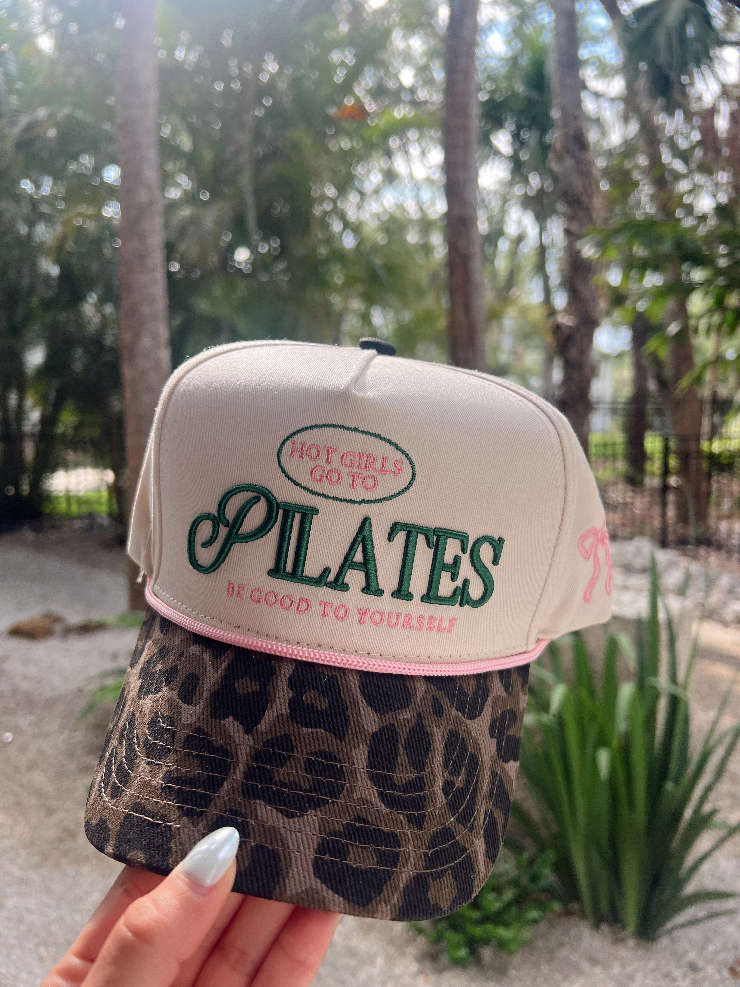 Hat Hot Girls go to Pilates - Leopard Vintage Hat