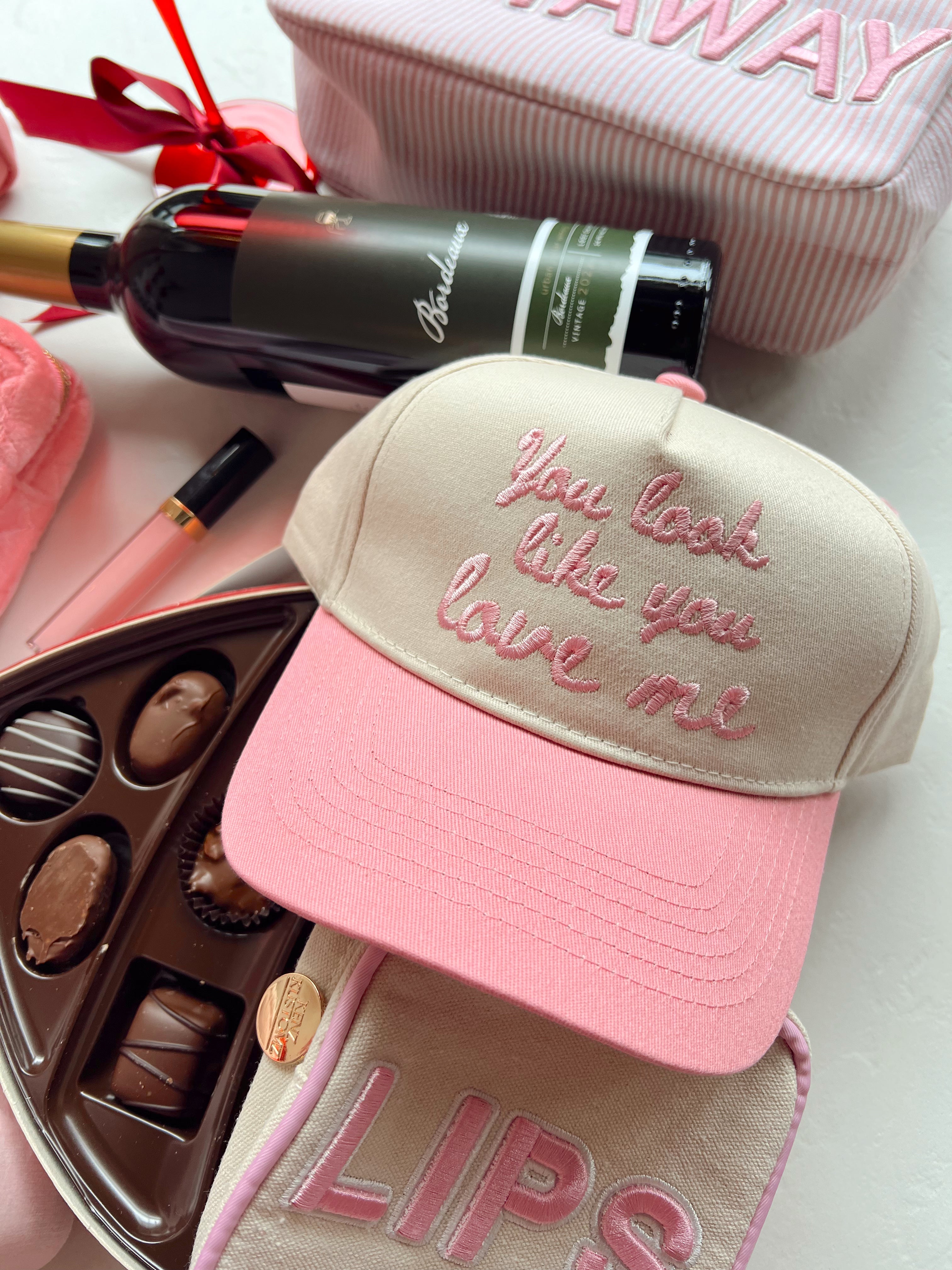Hat You Look Like You Love Me - Pink Vintage Trucker Hat