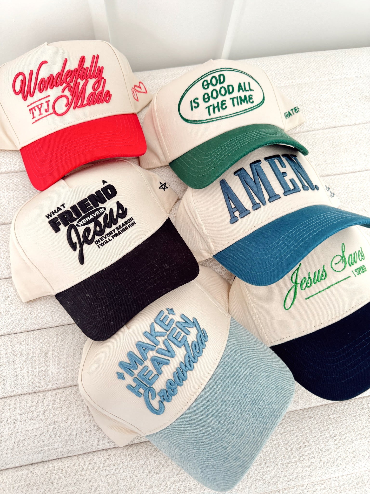 Hat AMEN. - Slate Blue Vintage Trucker Hat