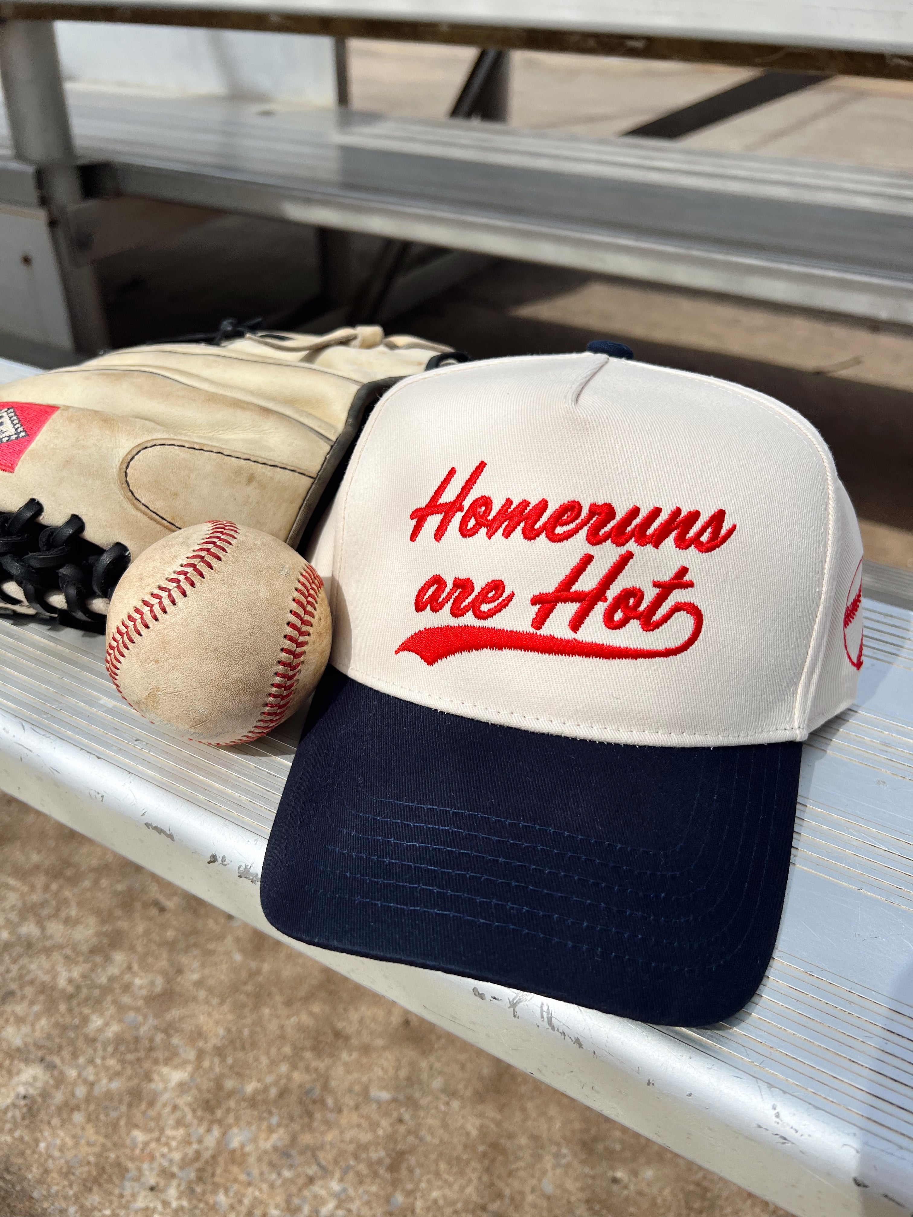Homeruns are Hot - Navy Vintage Trucker Hat