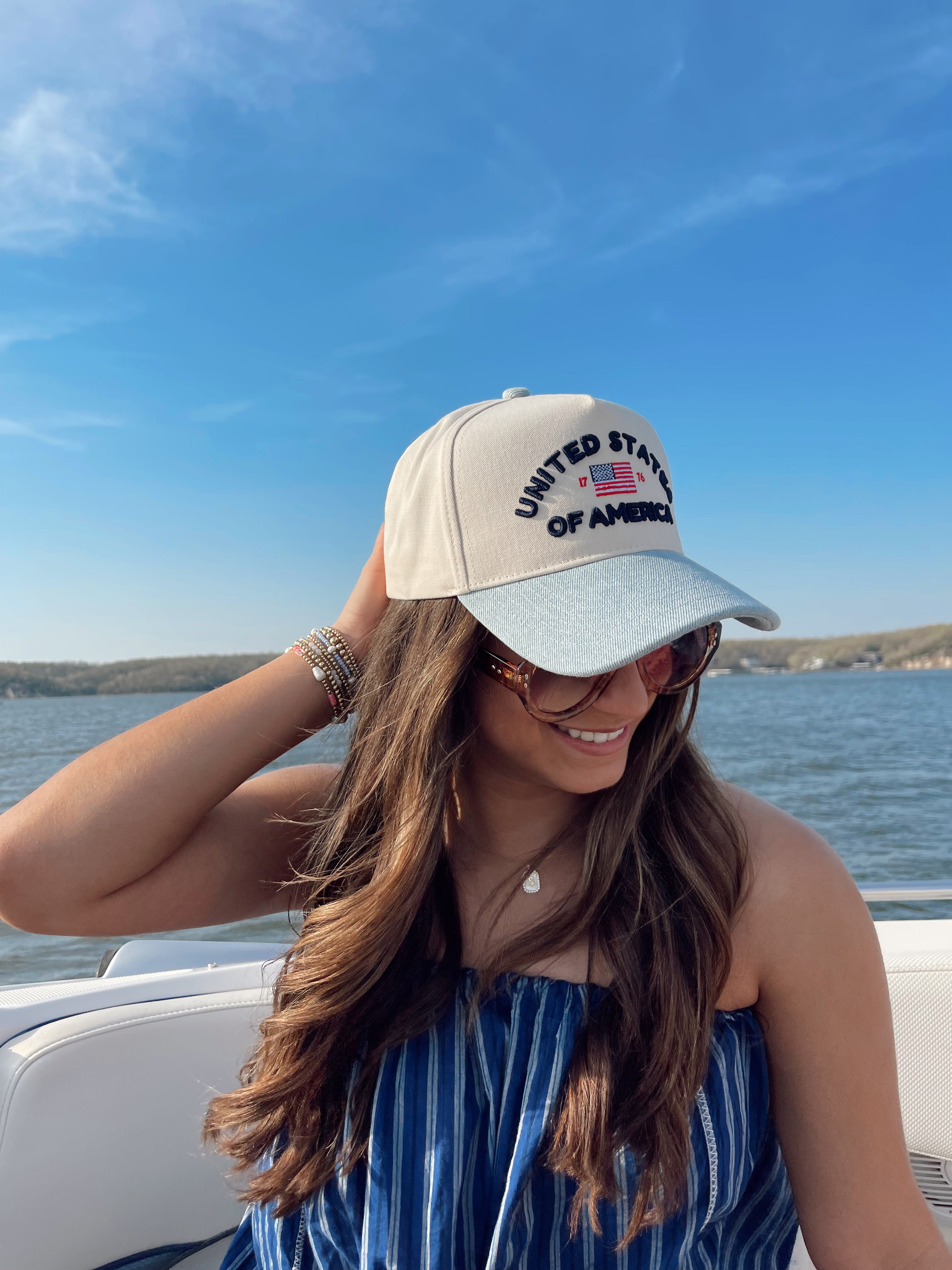 Hat United States of America - Denim Blue Vintage Trucker Hat