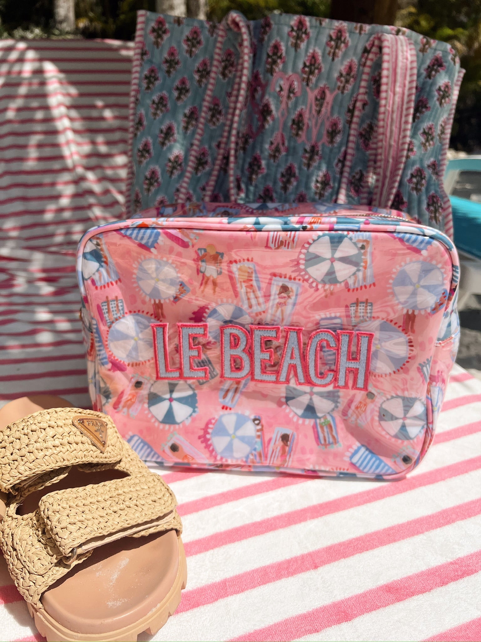 Makeup Bag Le Beach - Pink Beach Clear Coat XL Bag