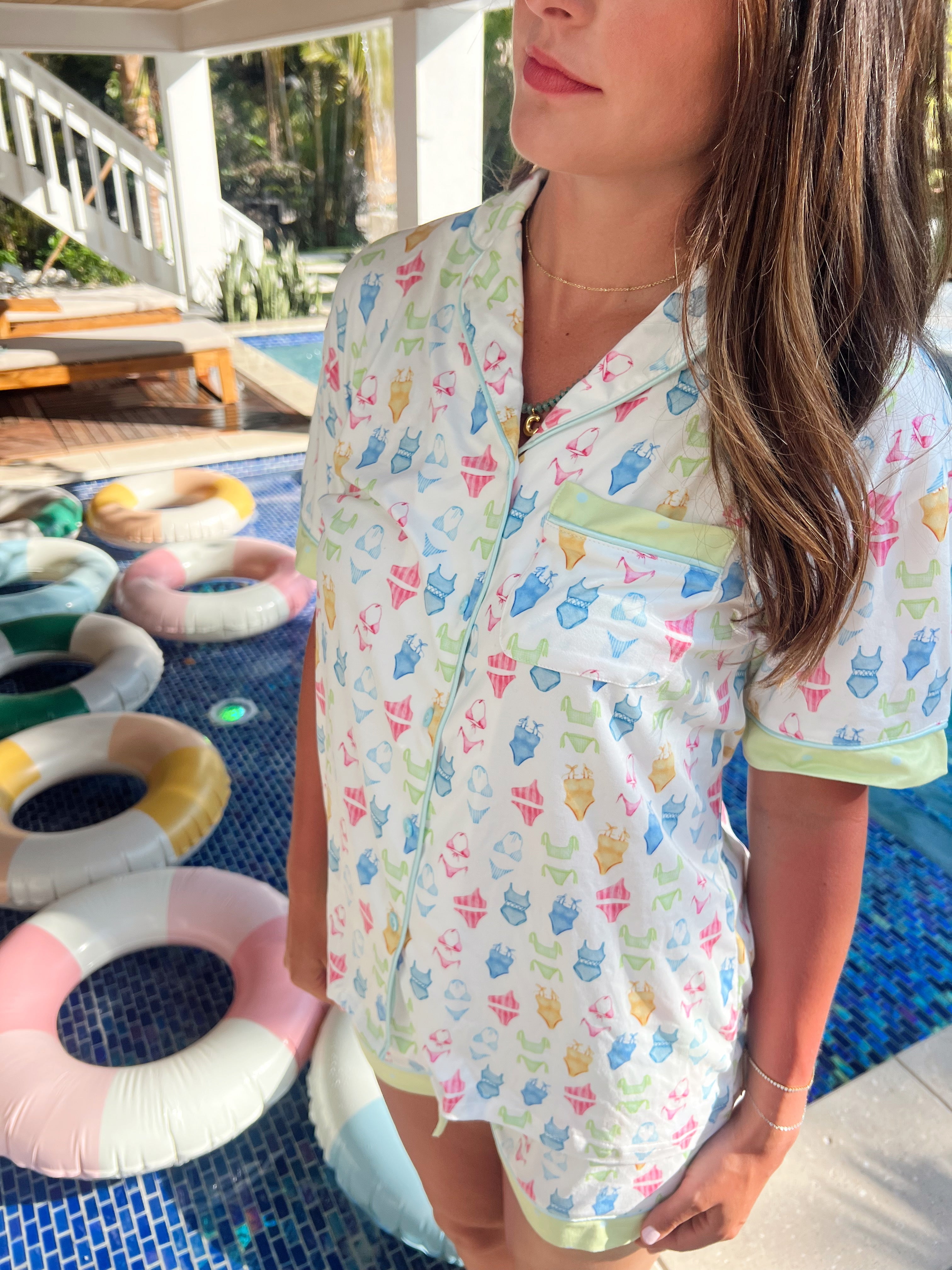 Pajamas Bikinis - Short Sleeve Pajama Set