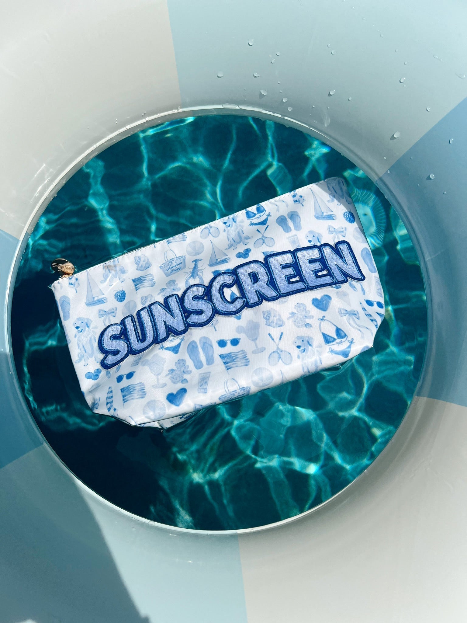 Travel Bag Sunscreen - Blue Americana Clear Coat Bag