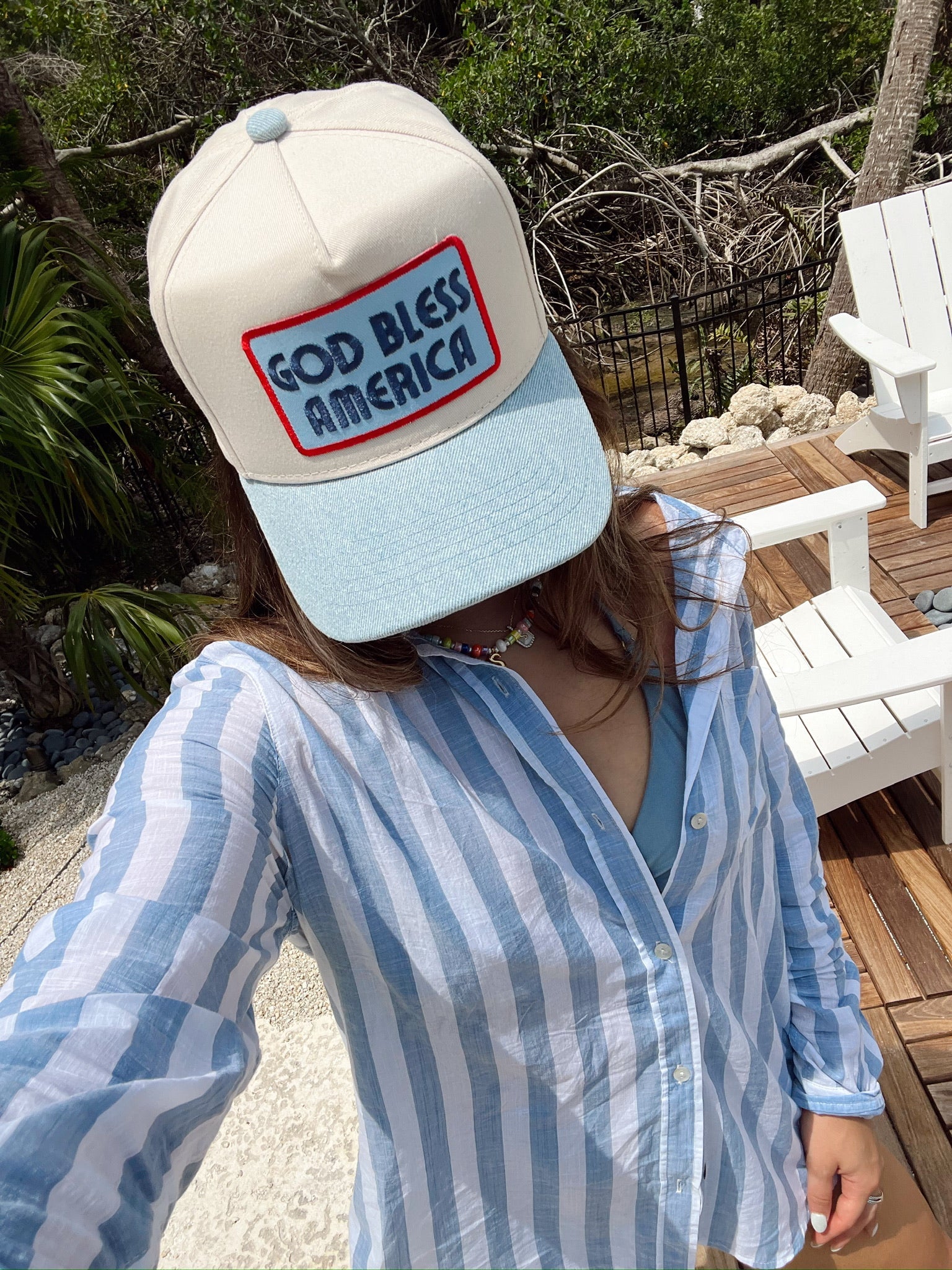 Hat God Bless America - Vintage Trucker Hat