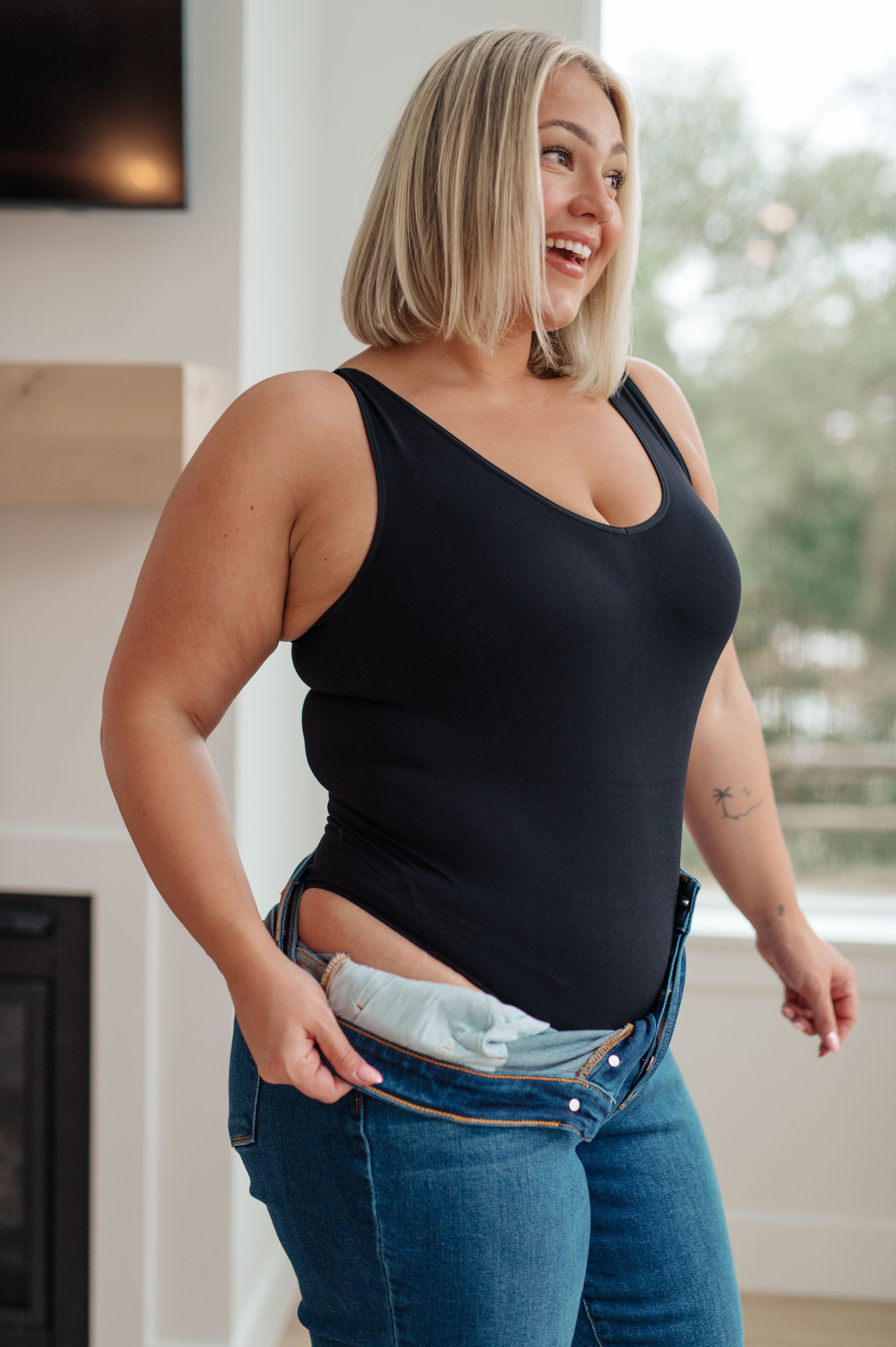 Womens The Basics Bodysuit In Black