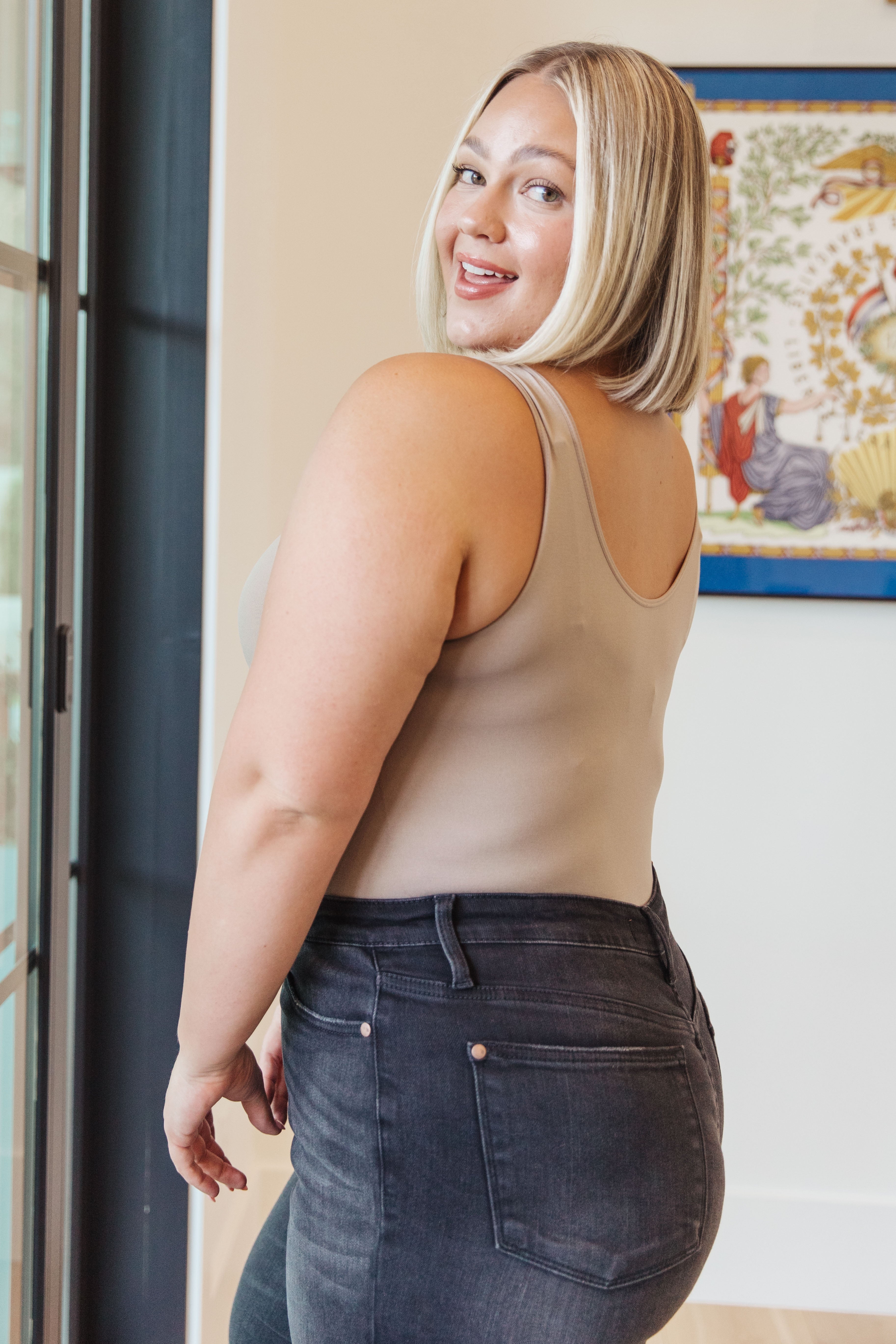 Womens The Basics Bodysuit In Light Mocha