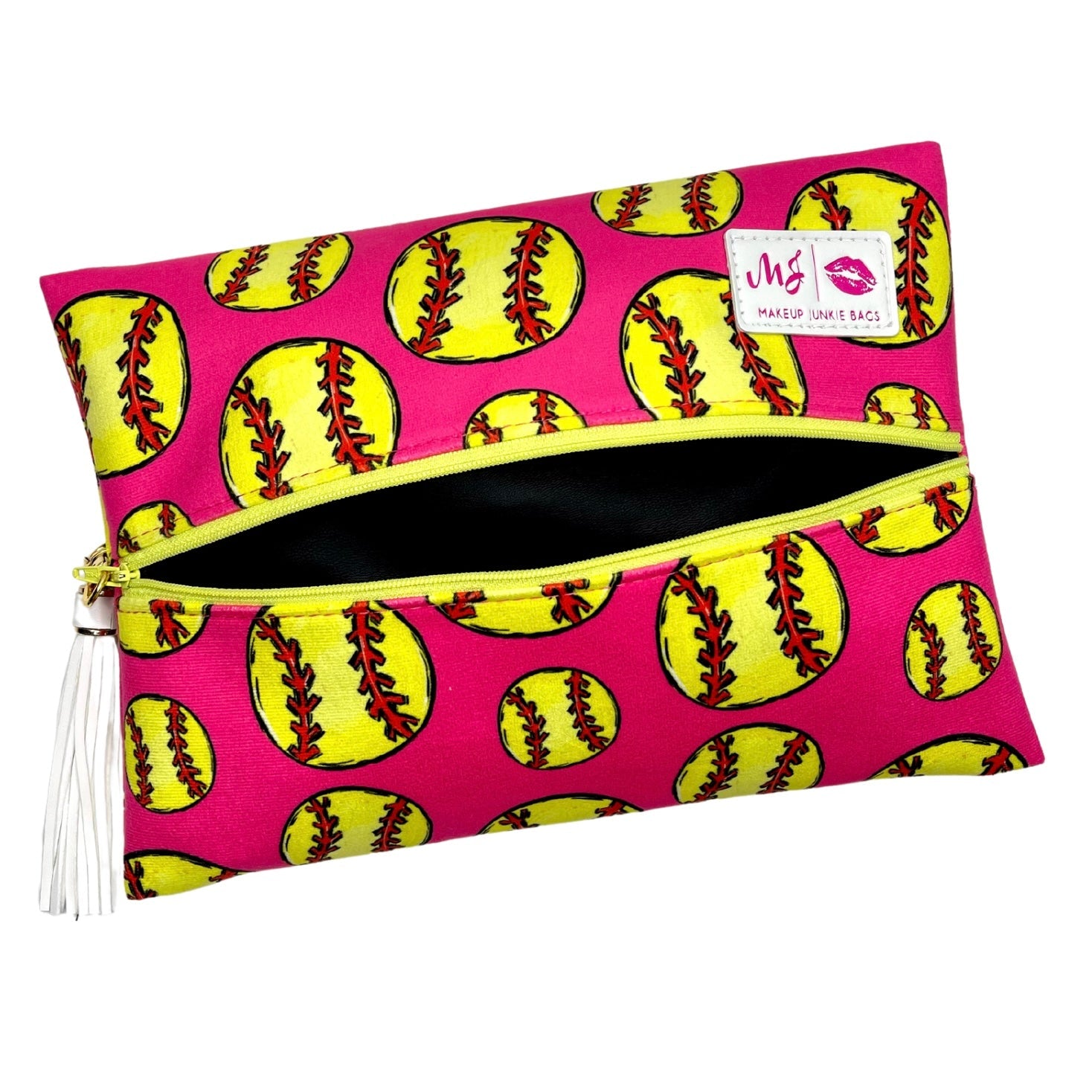 Makeup Junkie Bags Sports Fan Softball Pink