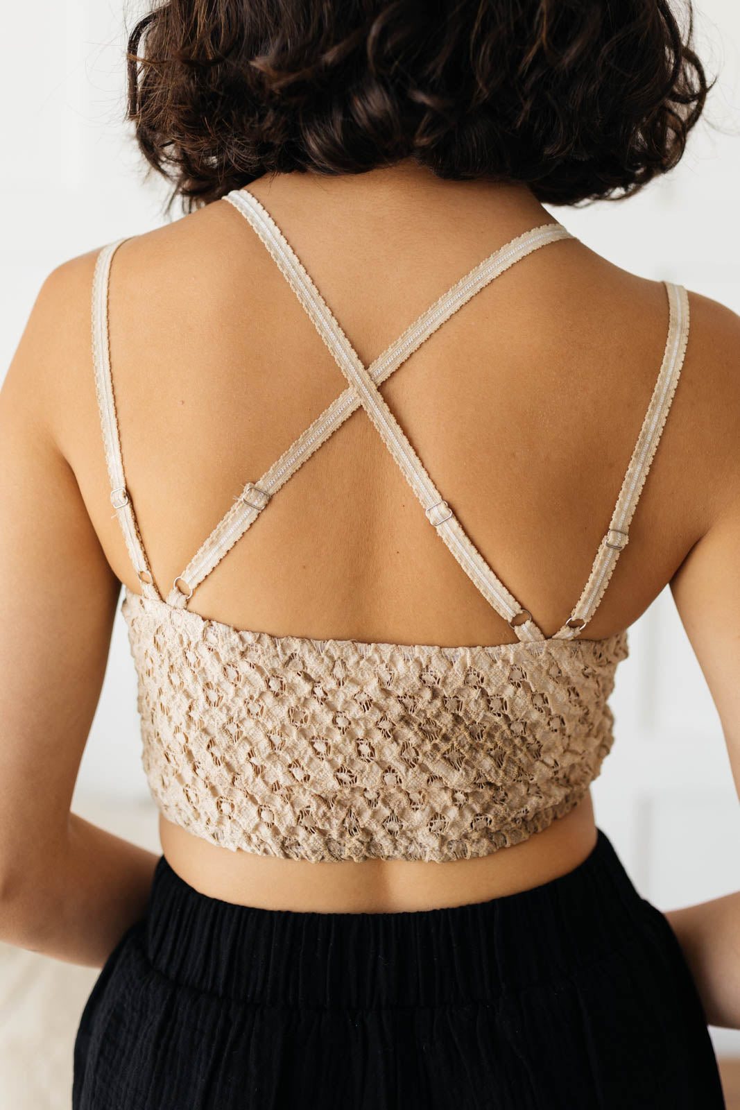 Tops Live In Lace Bralette in Taupe