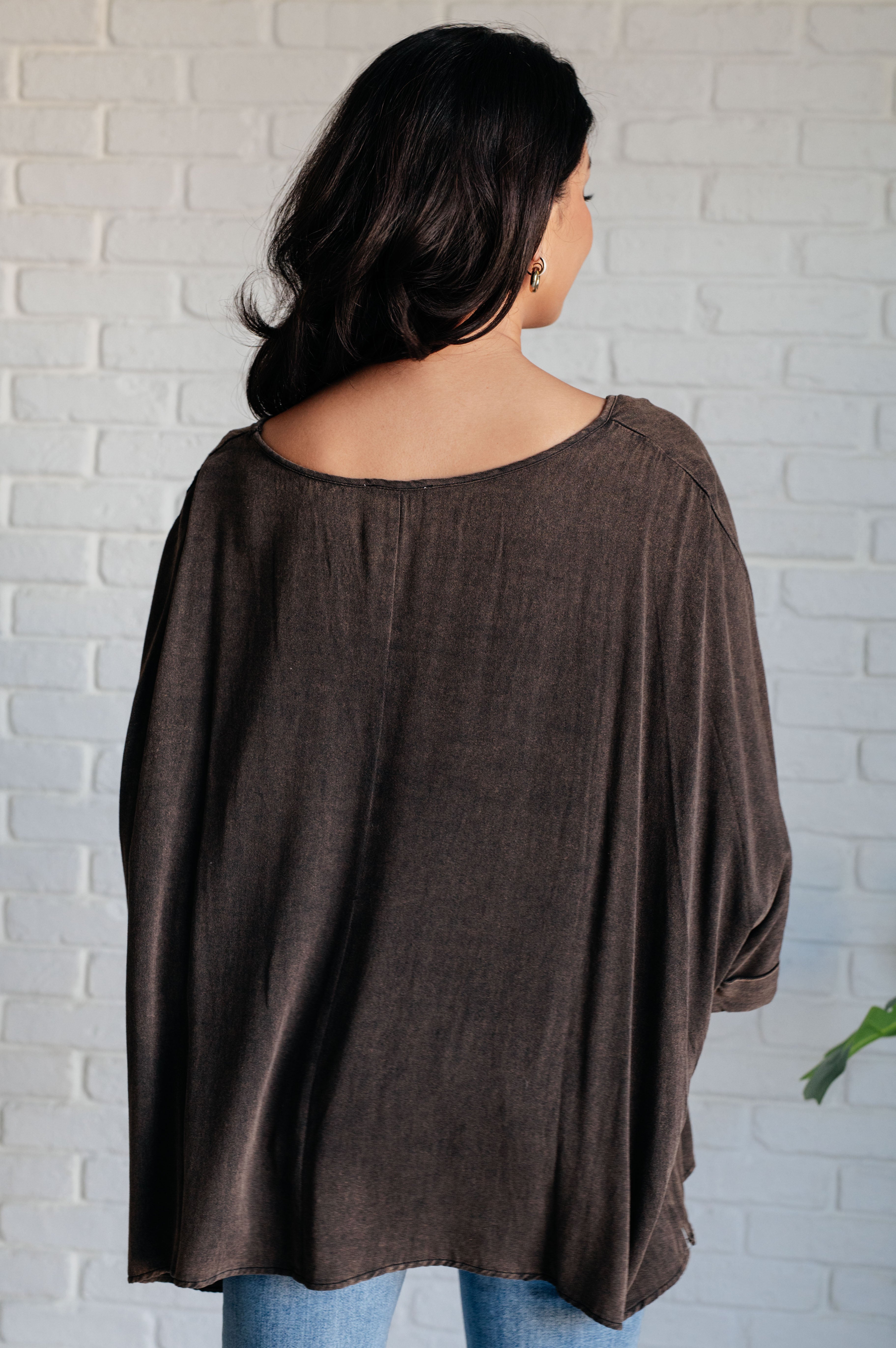 Tops Wishy Washy Mineral Washed Oversized Top