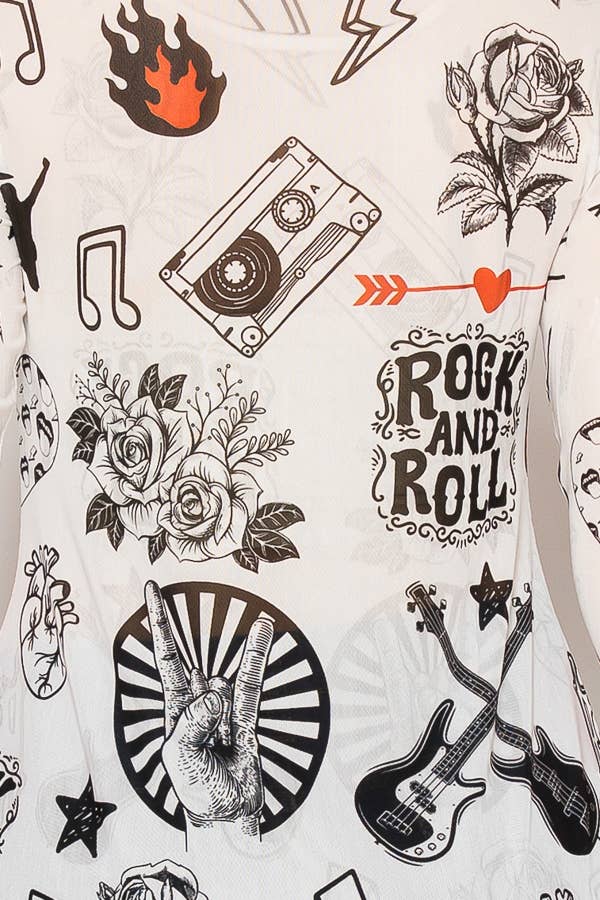 White Rock N Roll Mesh Top