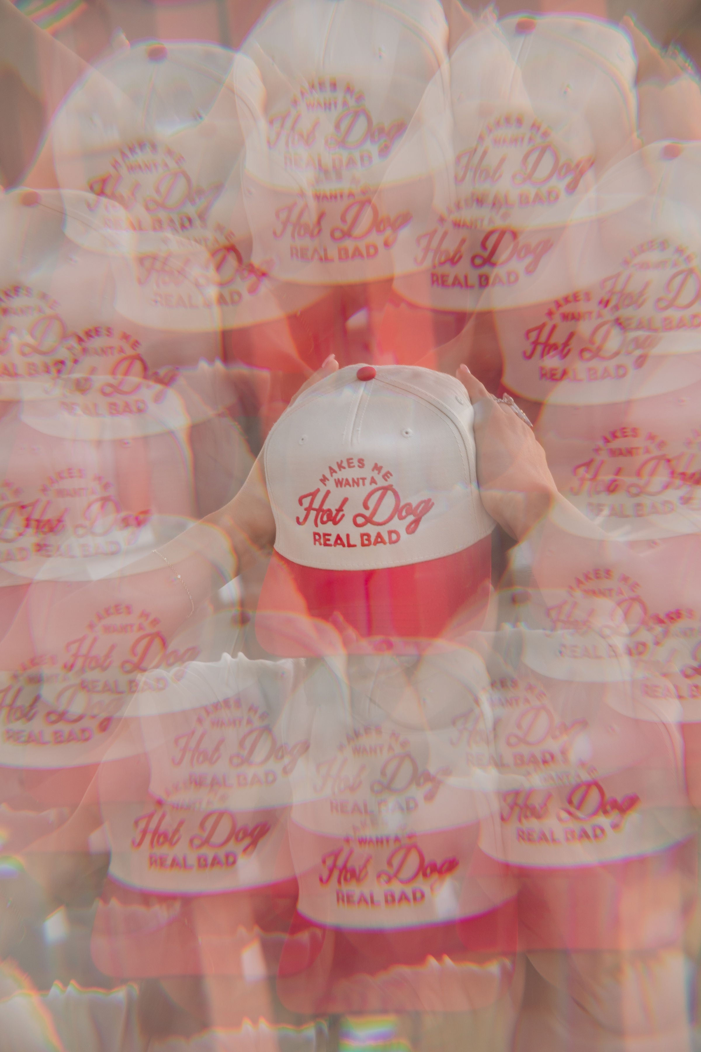 Hat Makes me Want a Hot Dog - Red Vintage Trucker Hat