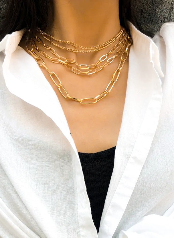 Chain Necklace Stack - Girl Code Couture