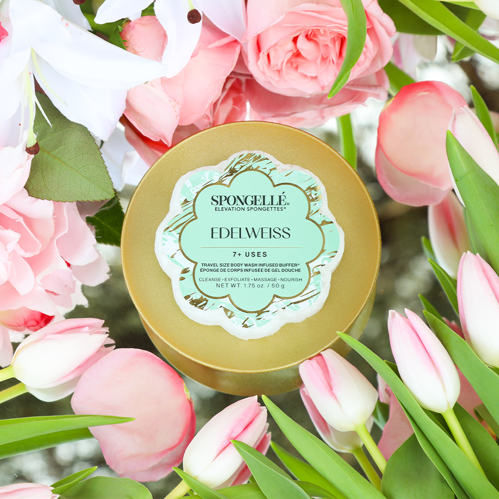 Body Wash Infused Buffer Edelweiss | Elevation Spongette